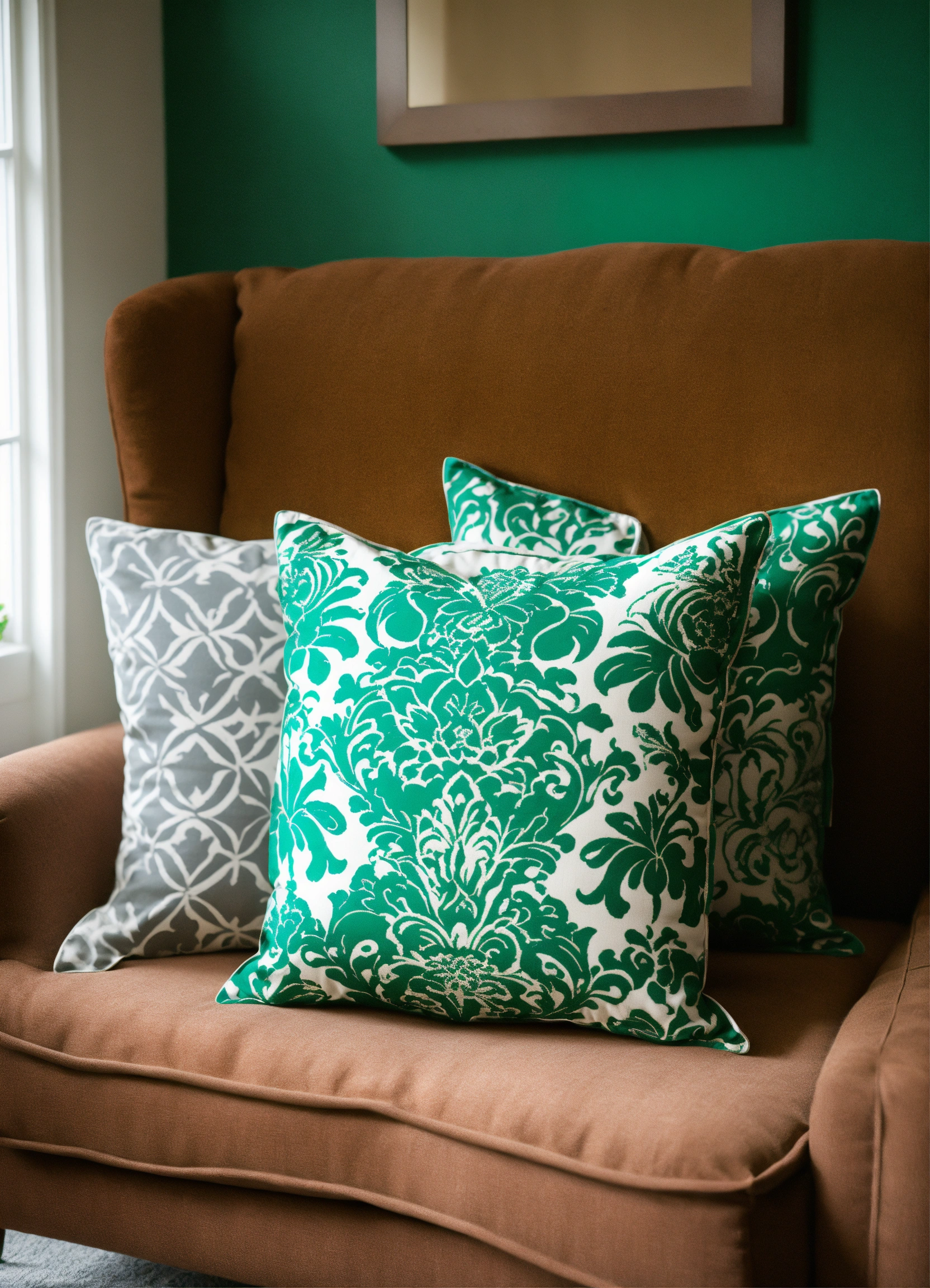 Lexica - DAMASK DECORATIVE ACCENT PILLOWS IN MODERN MINIMALIST IN
