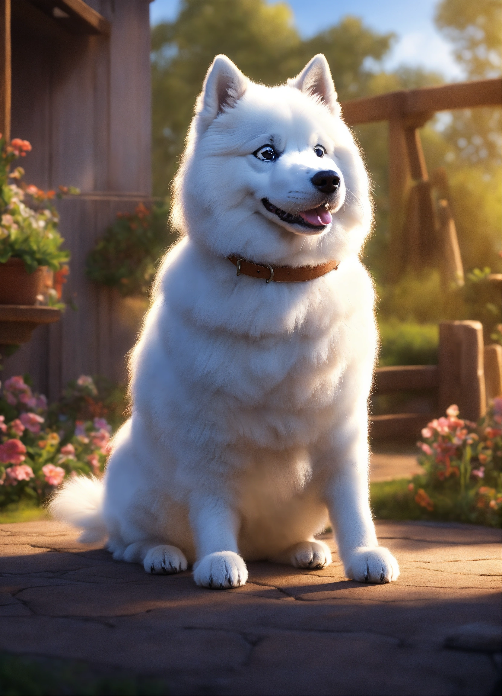 Lexica - A hand indicating for the Samoyed dog to sit, inspired by ...