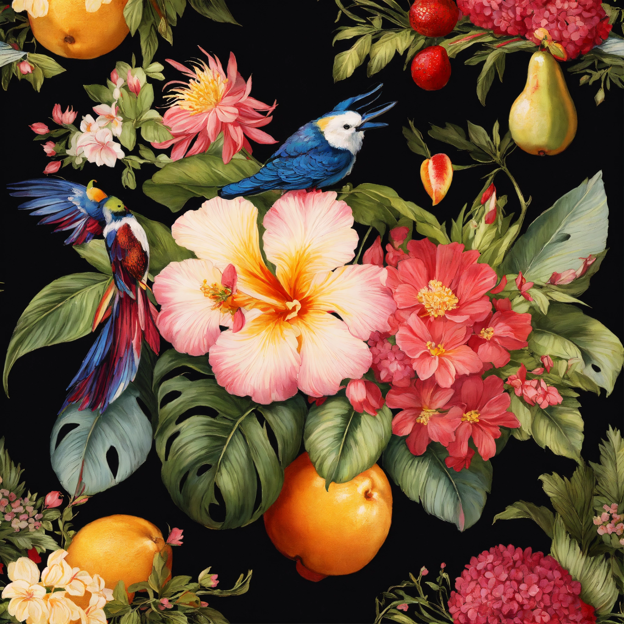 Lexica - Create a tile seamless repeating of a stylistic Rococo ...