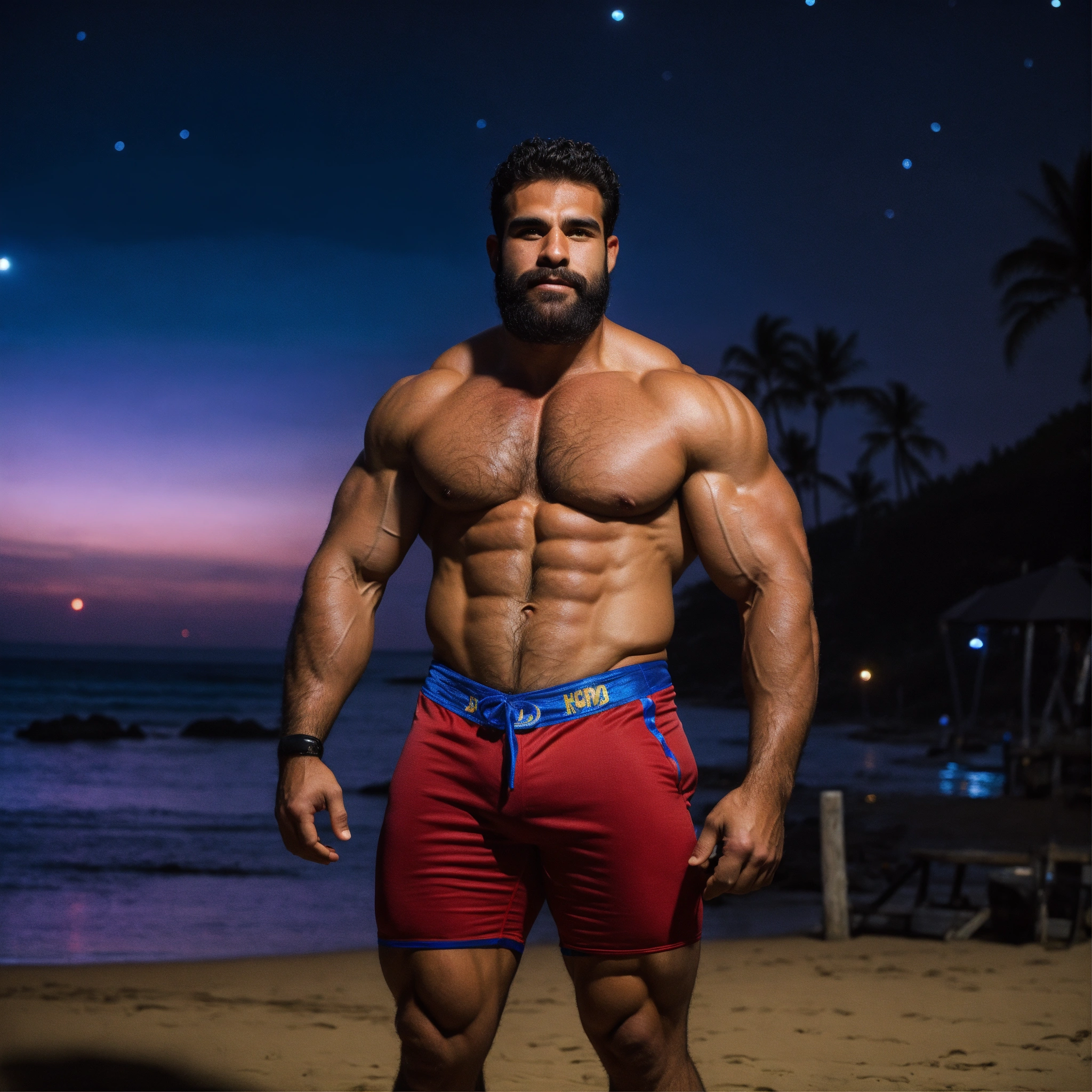 Lexica 30 Year Old Hairy Brazilian Man With Big Muscles Big Bodybuilder Body Like A Wrestler