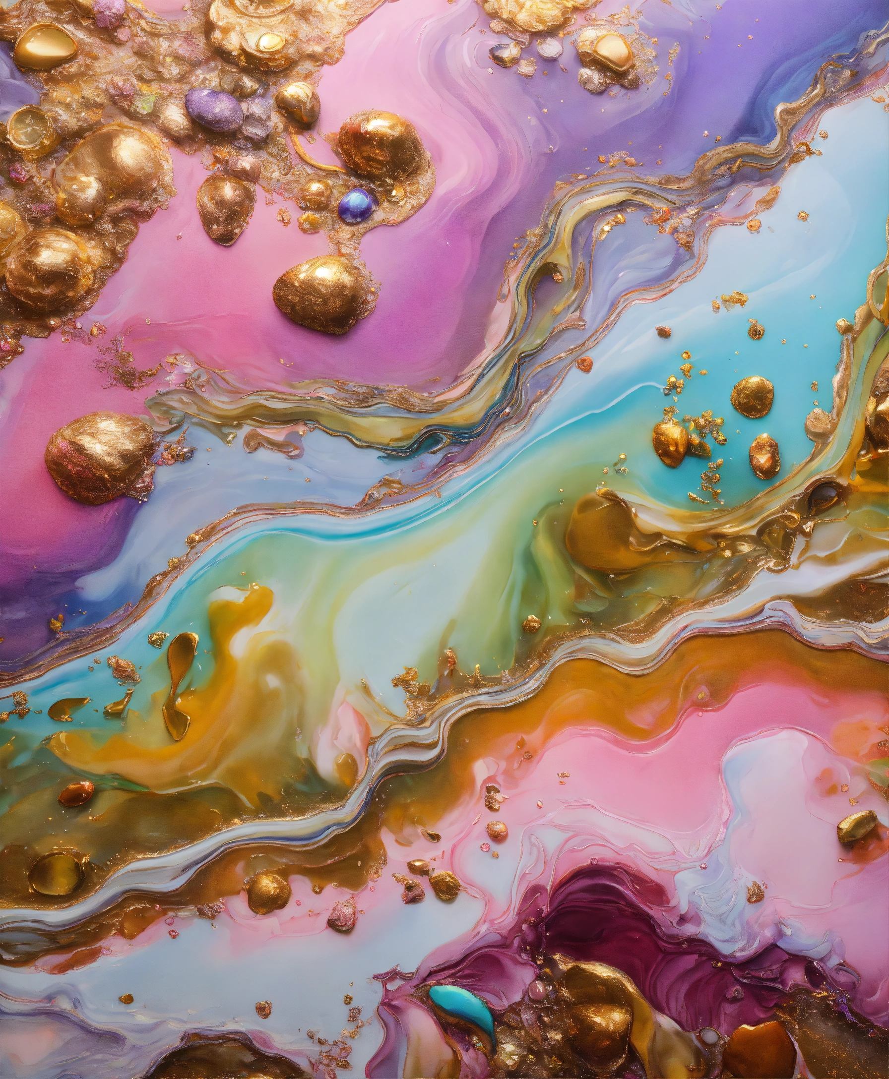 Lexica - Colorful abstract painting oil and water complex complicated ...