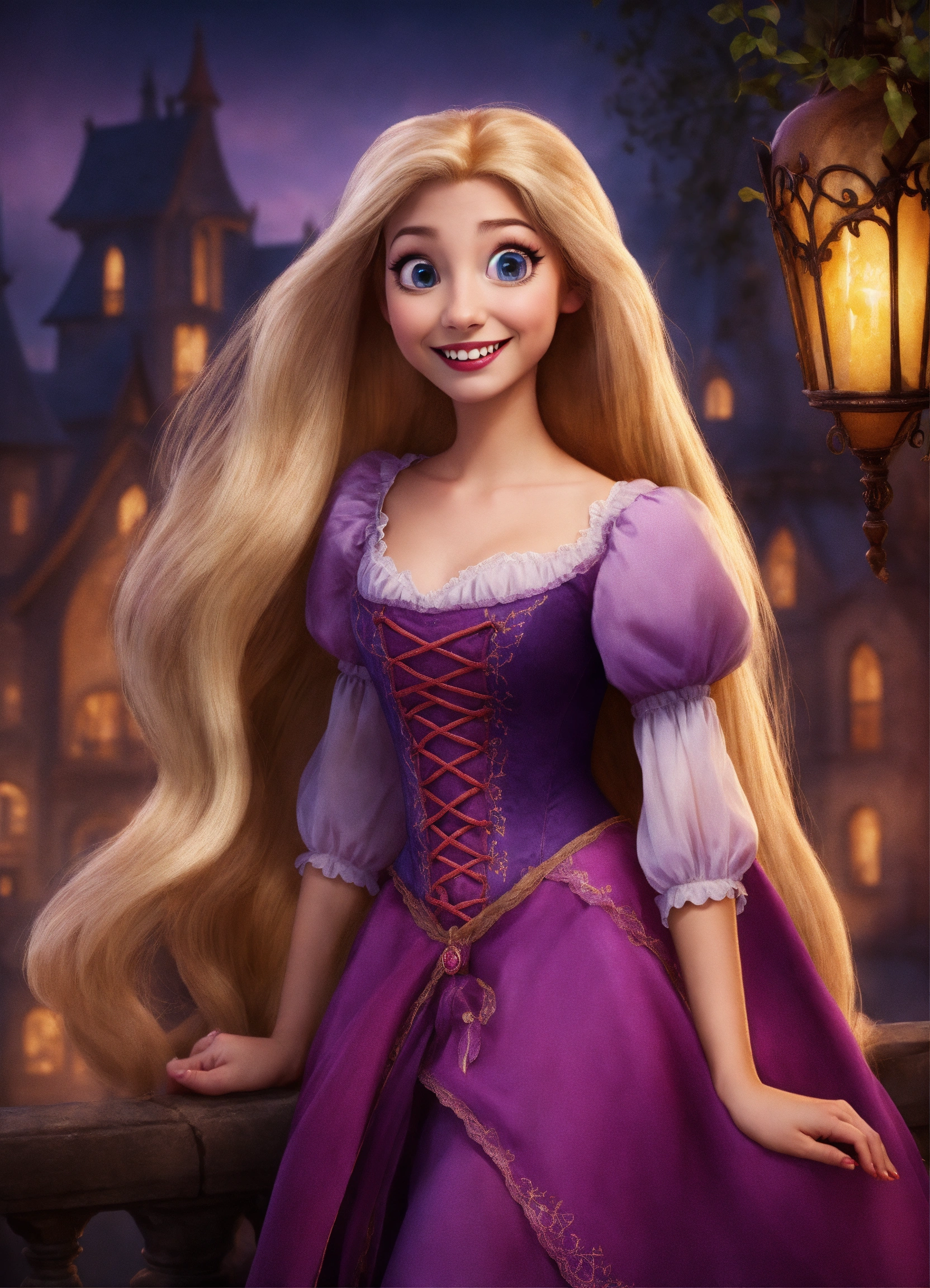 Lexica - Disney rapunzel as a vampire w fangs