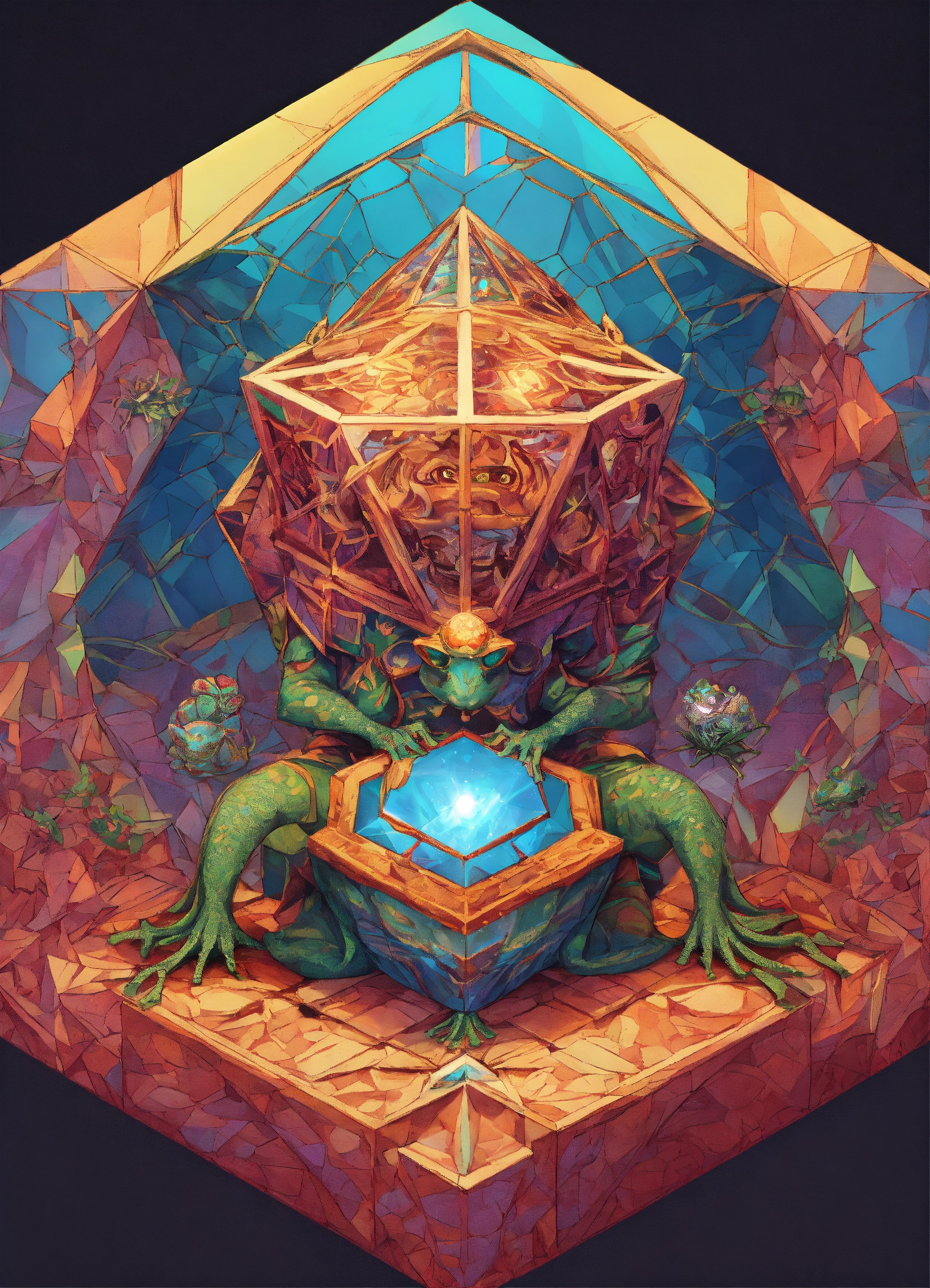 Lexica - Diamond Toad That is Samurai warrior that is meditating in a ...