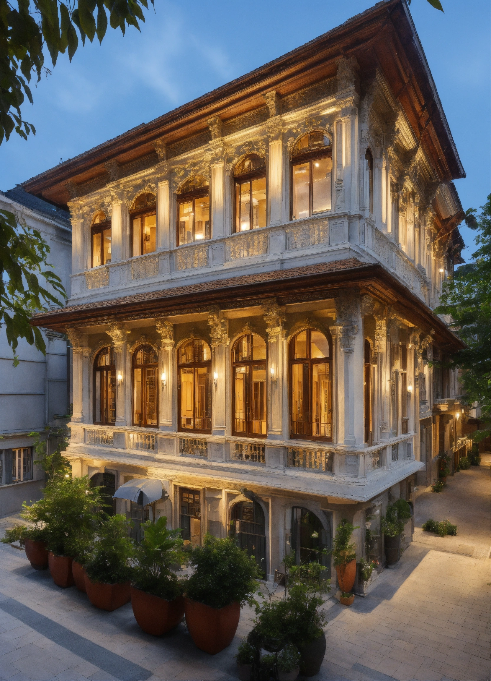 Lexica - Fusion of vintage colonial and modern architecture drawing in ...