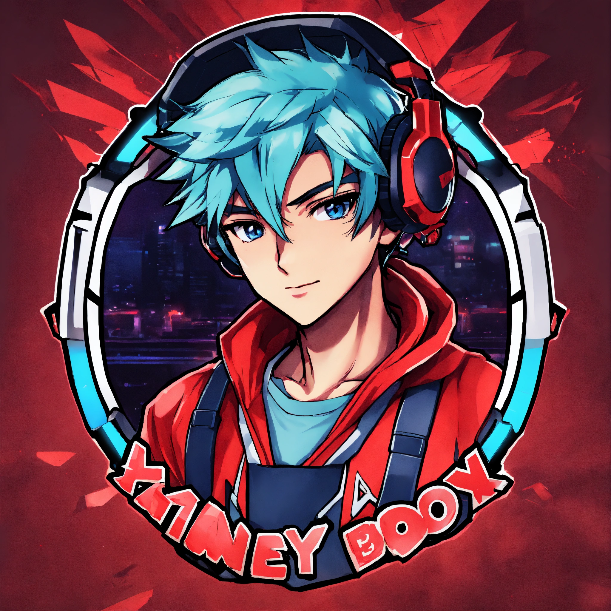 Lexica - Anime boy gaming logo for youtube channel