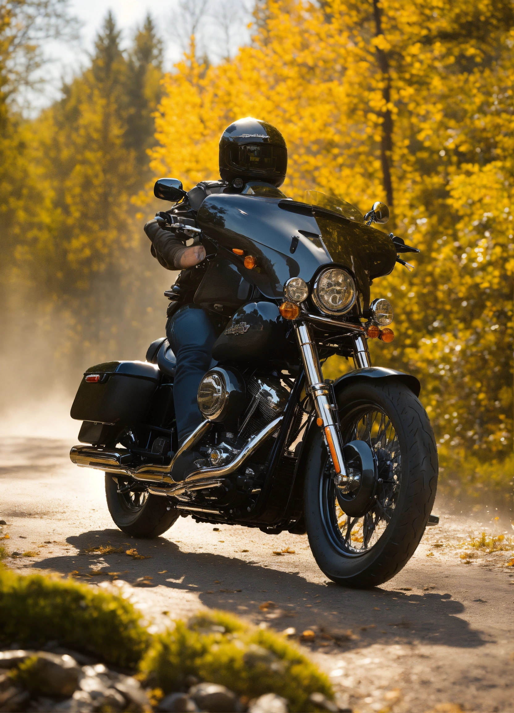 Lexica - Ein Harley-Davidson Motorrad, das rasant durch das bergige ...