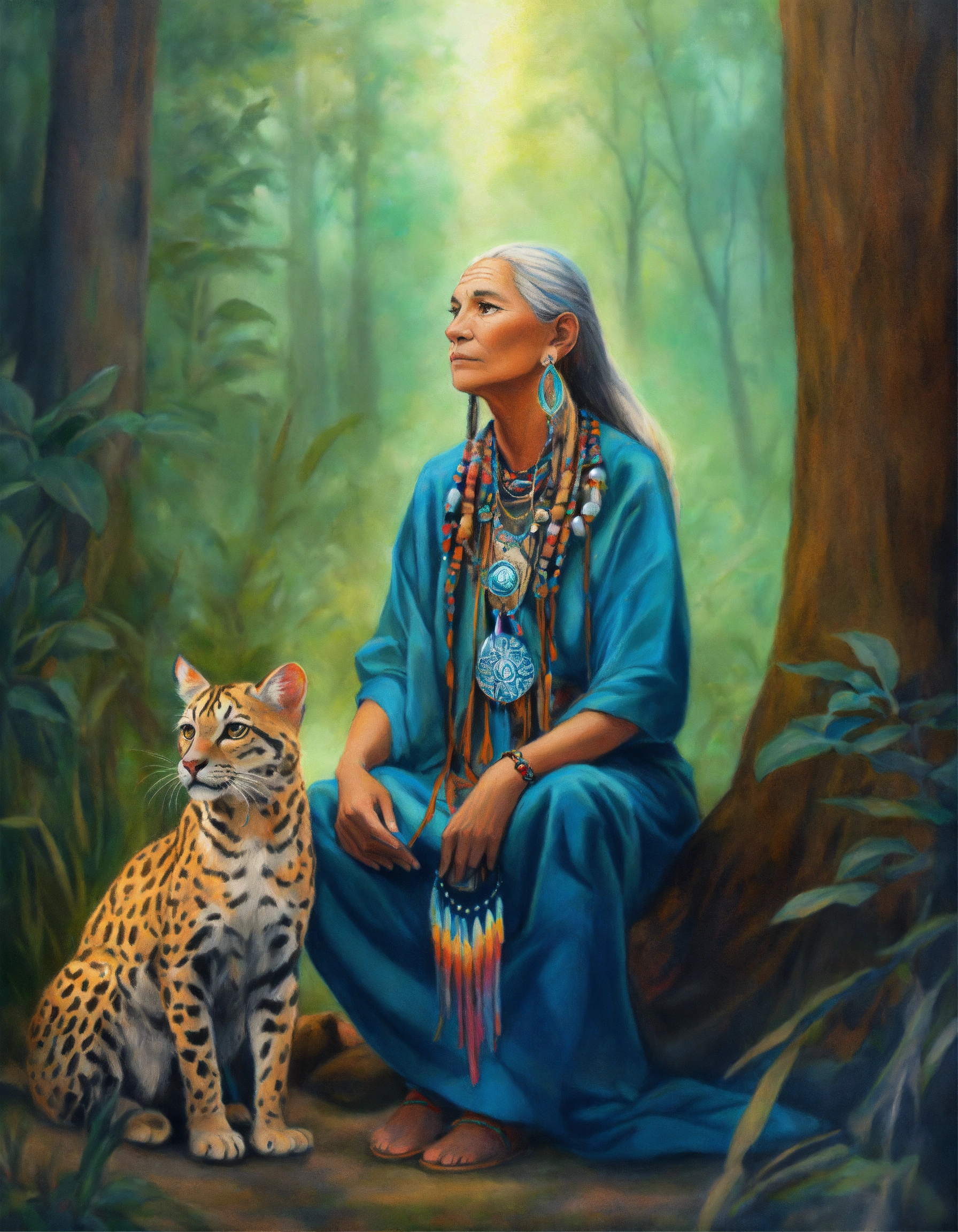 Lexica - Colored pencil illustration full body portrait of an