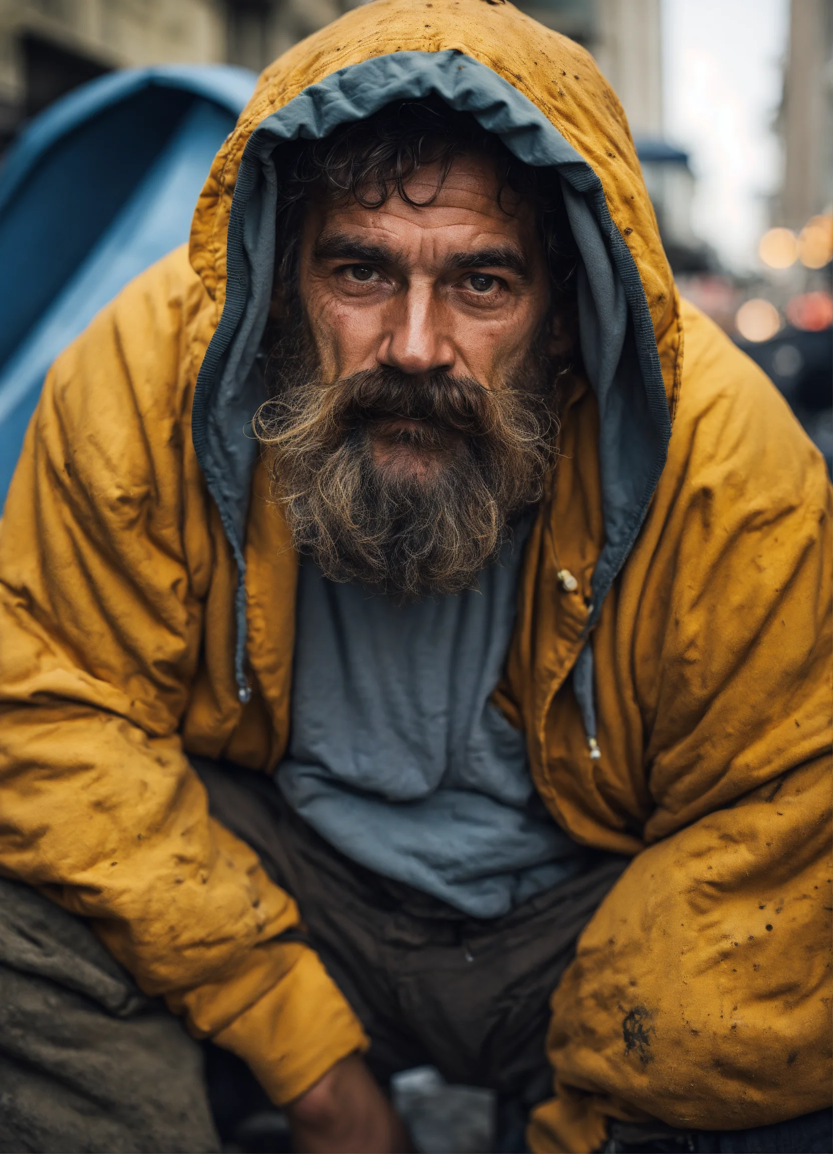 Lexica - A HUGE HOMELESS MAN WITH A MUSTACHE WEARING DIRTY SHORTS AND A ...
