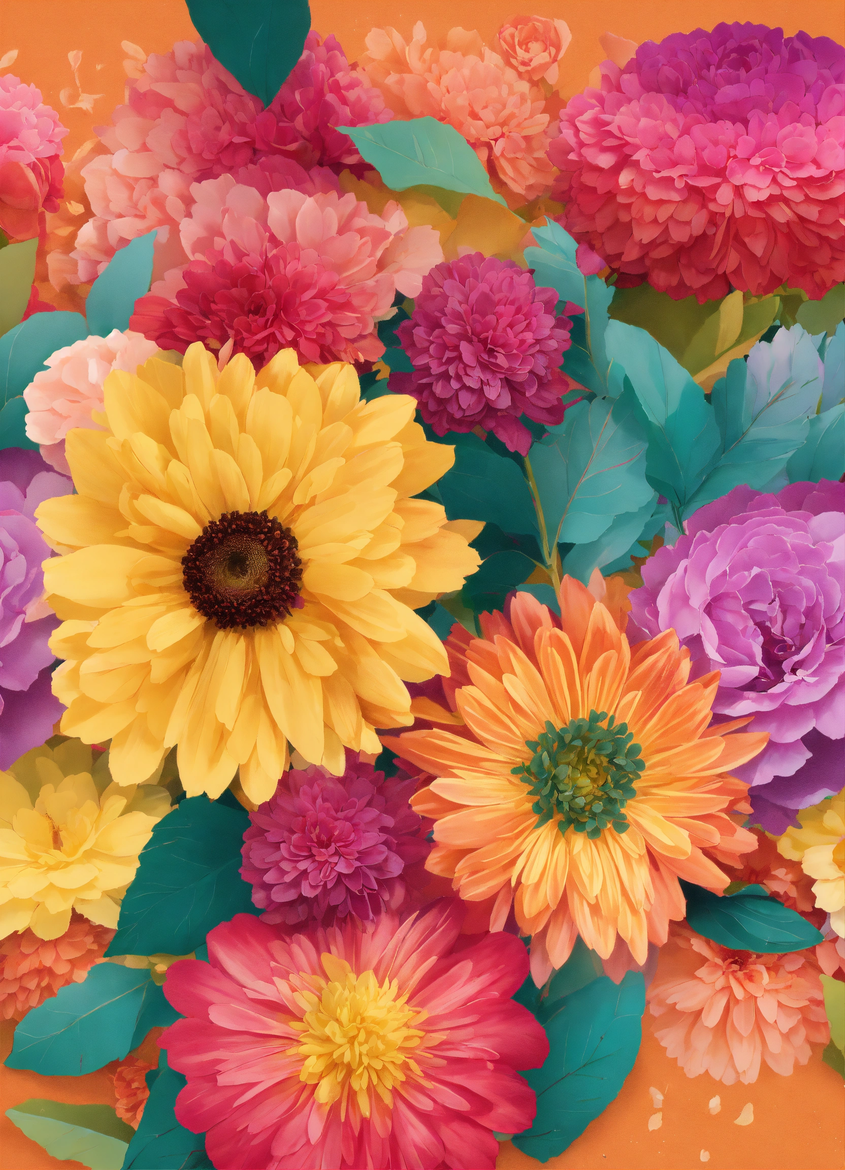 Lexica - Create a beautiful and seamless floral background for your ...