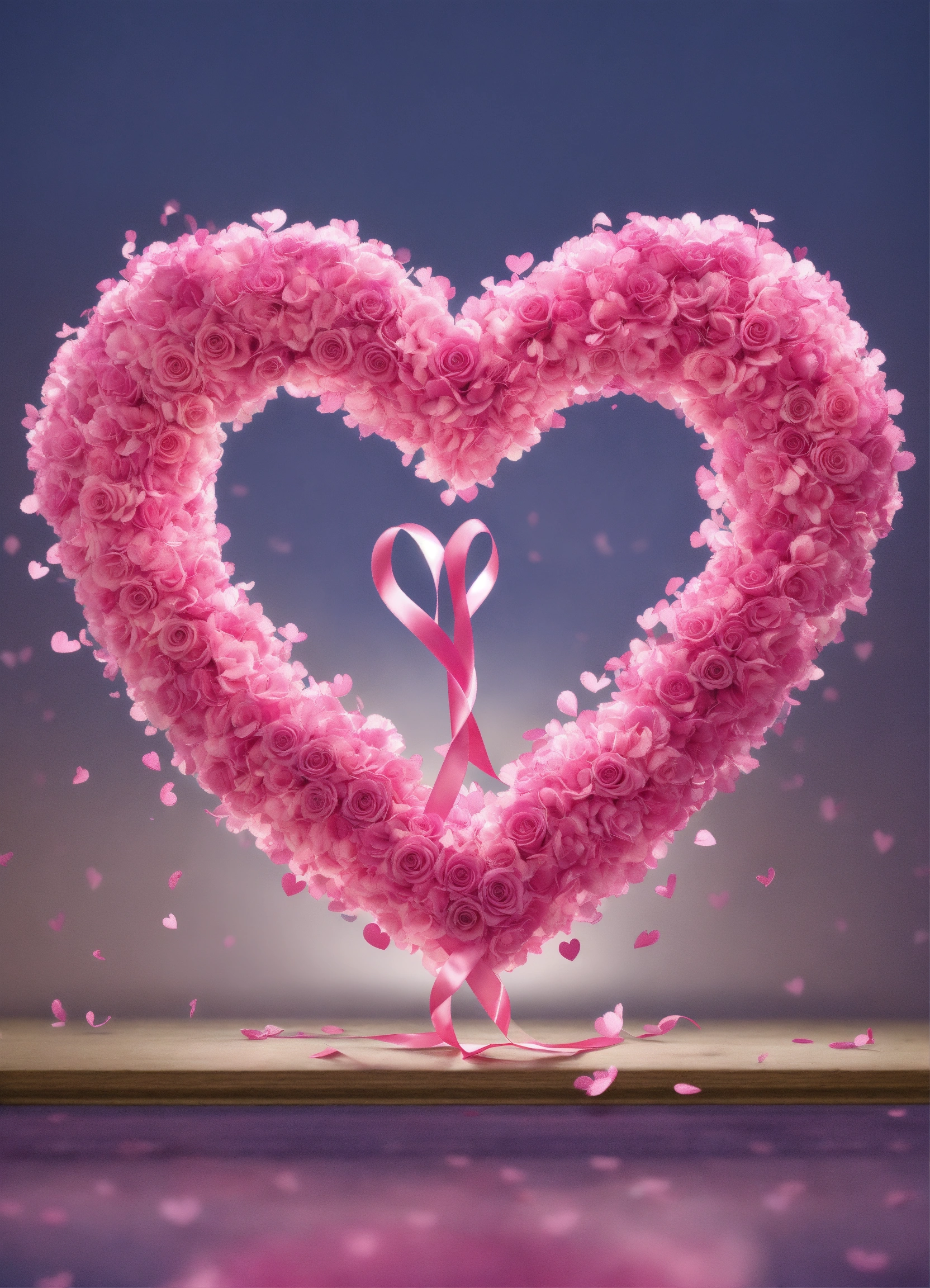Lexica - Illustration where the cancer awareness pink ribbon gracefully ...