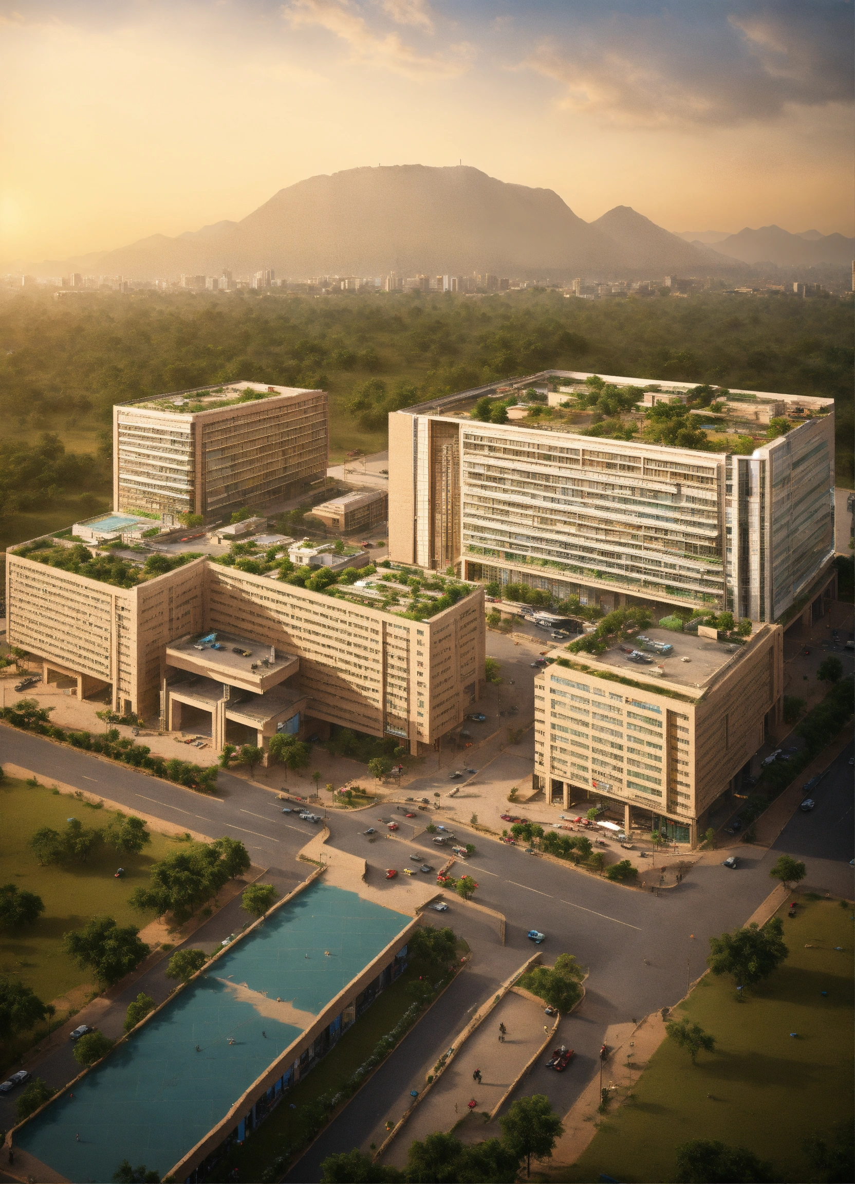 Lexica - Abuja cityscape, Abuja style of buildings, include famous ...