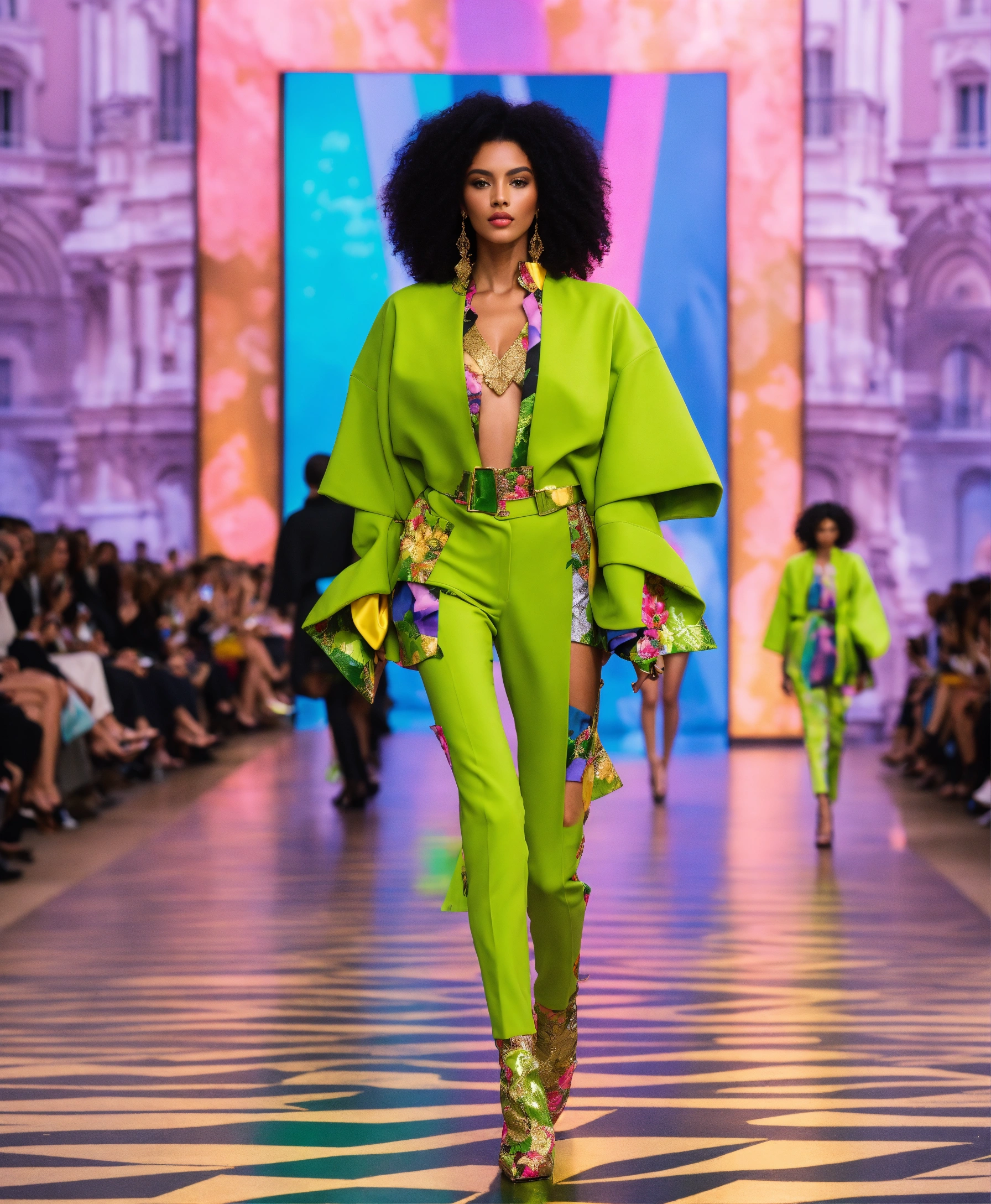 Lexica - Ultra realistic full body photo of a chic French model walking ...