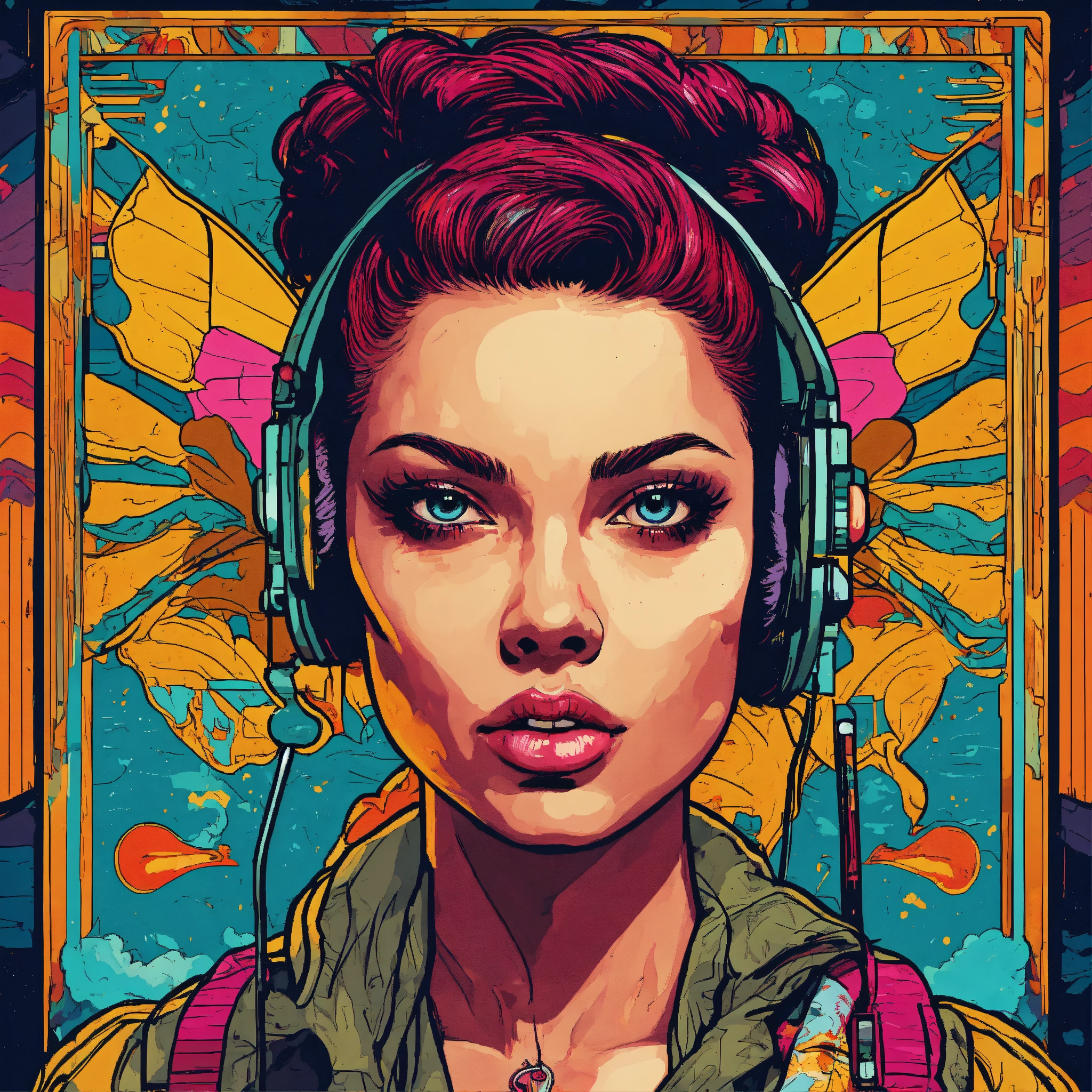 Lexica - Portrait of a noctambule girl, art by butcher billy, sticker ...