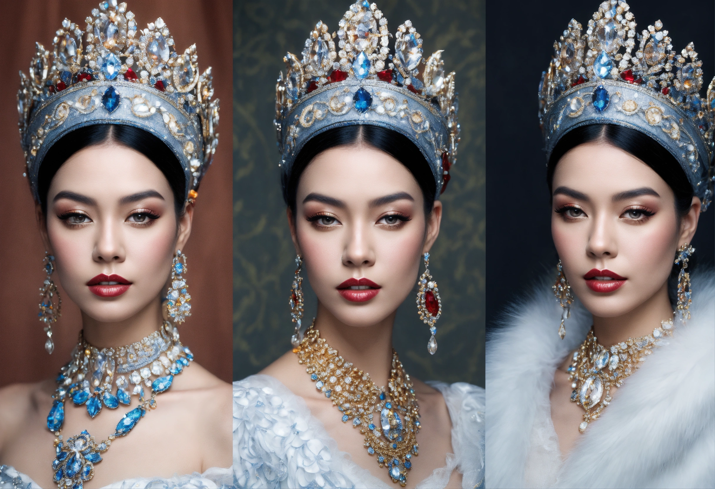 Lexica - Take photos of different queens in reference style,White skin