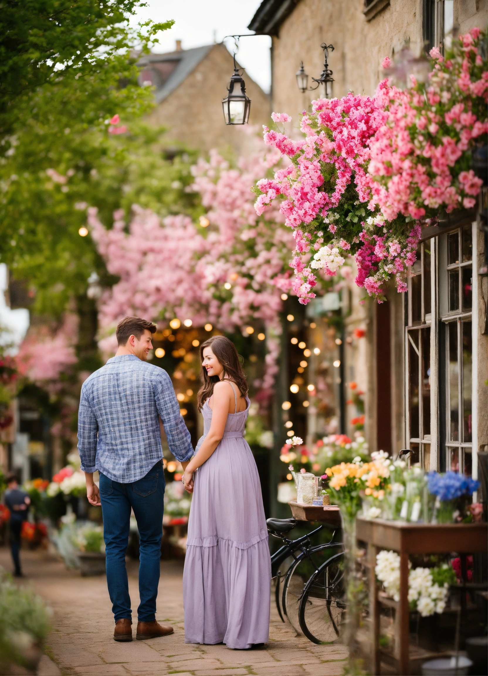 Lexica - A photo quality image for a small town spring romance with a ...