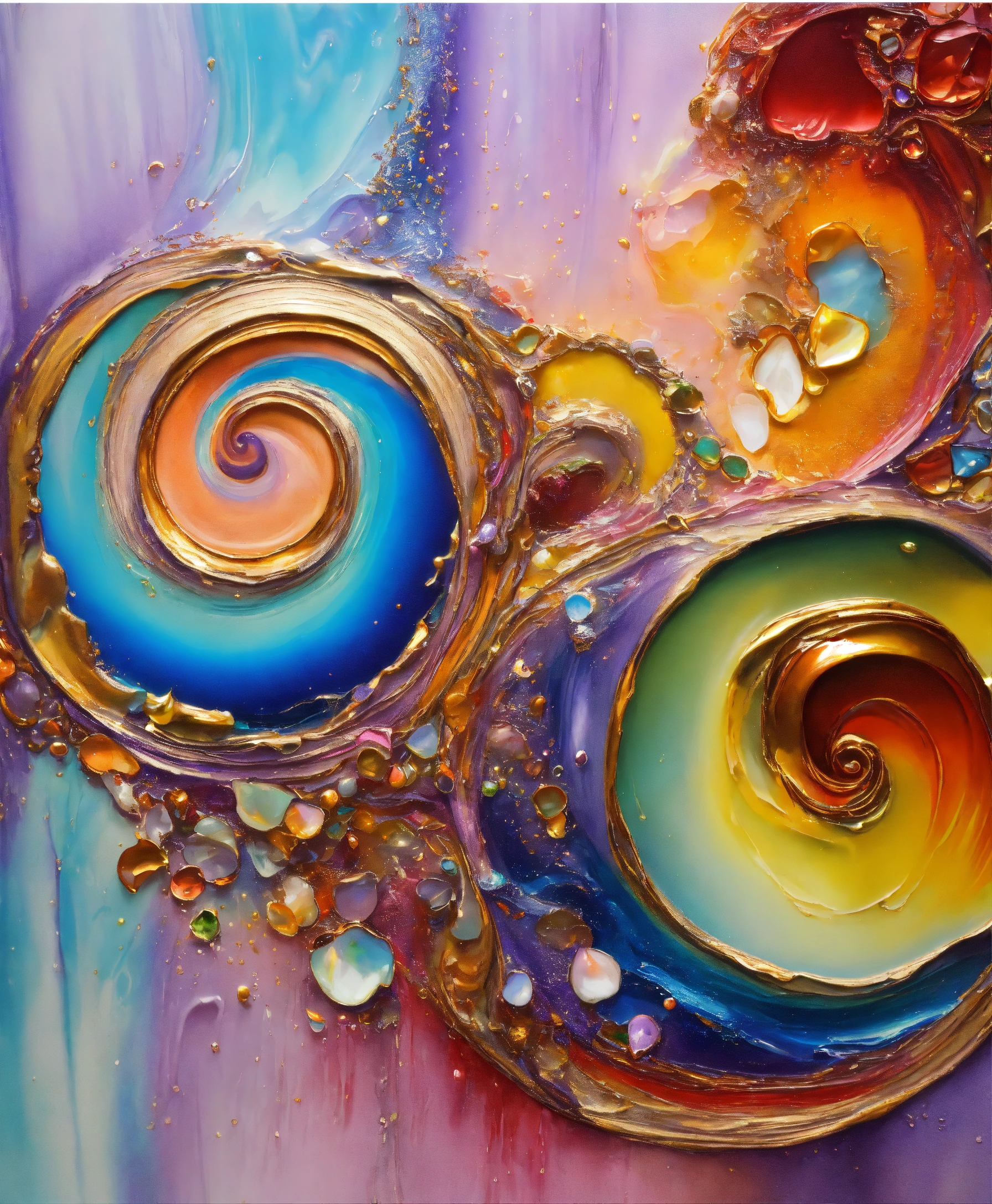 Lexica - Colorful abstract painting oil and water complex complicated ...