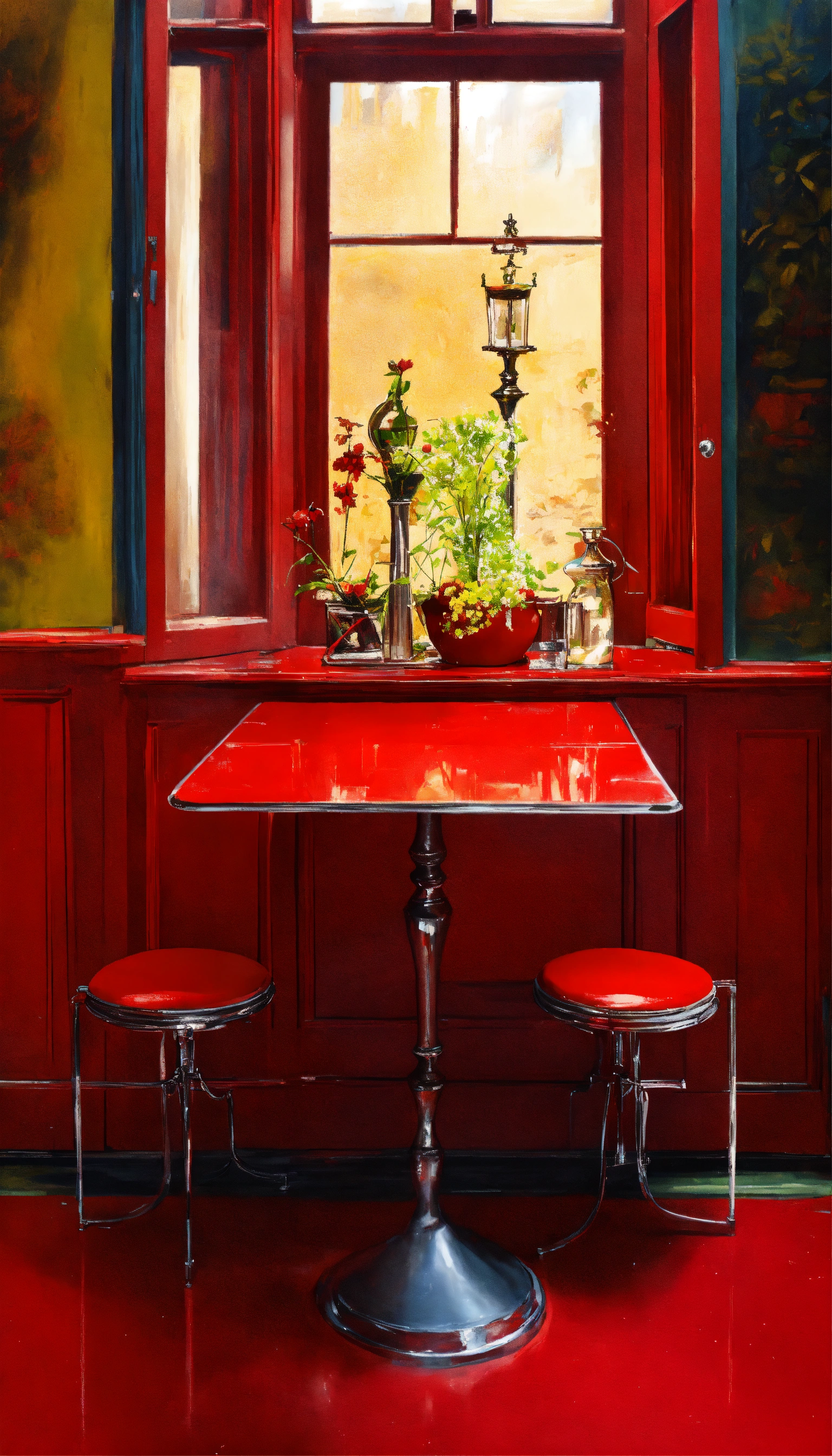 Lexica - Red table uper view