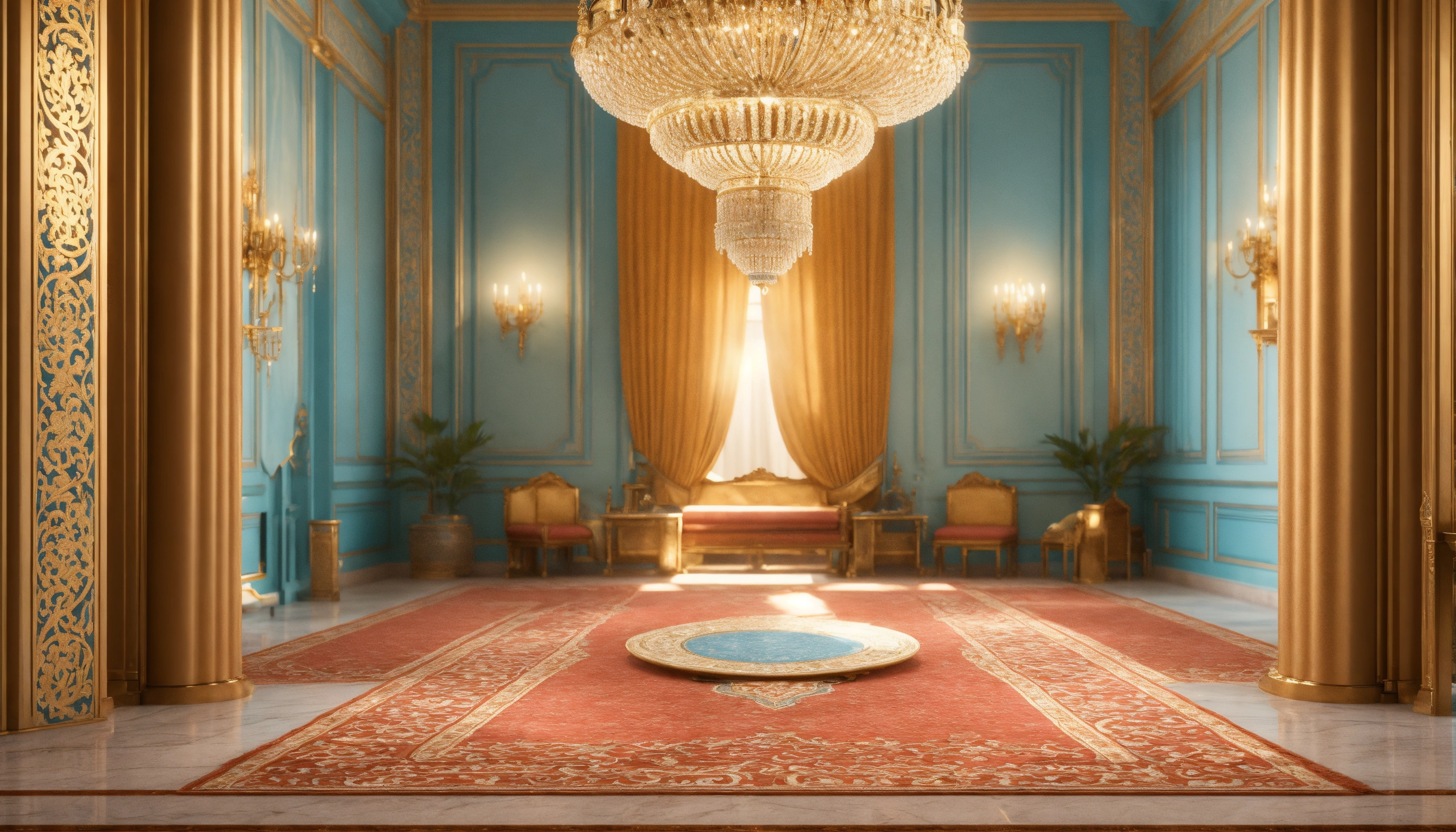 Lexica - Saudi palace interior room, traditional, setting area, seats ...