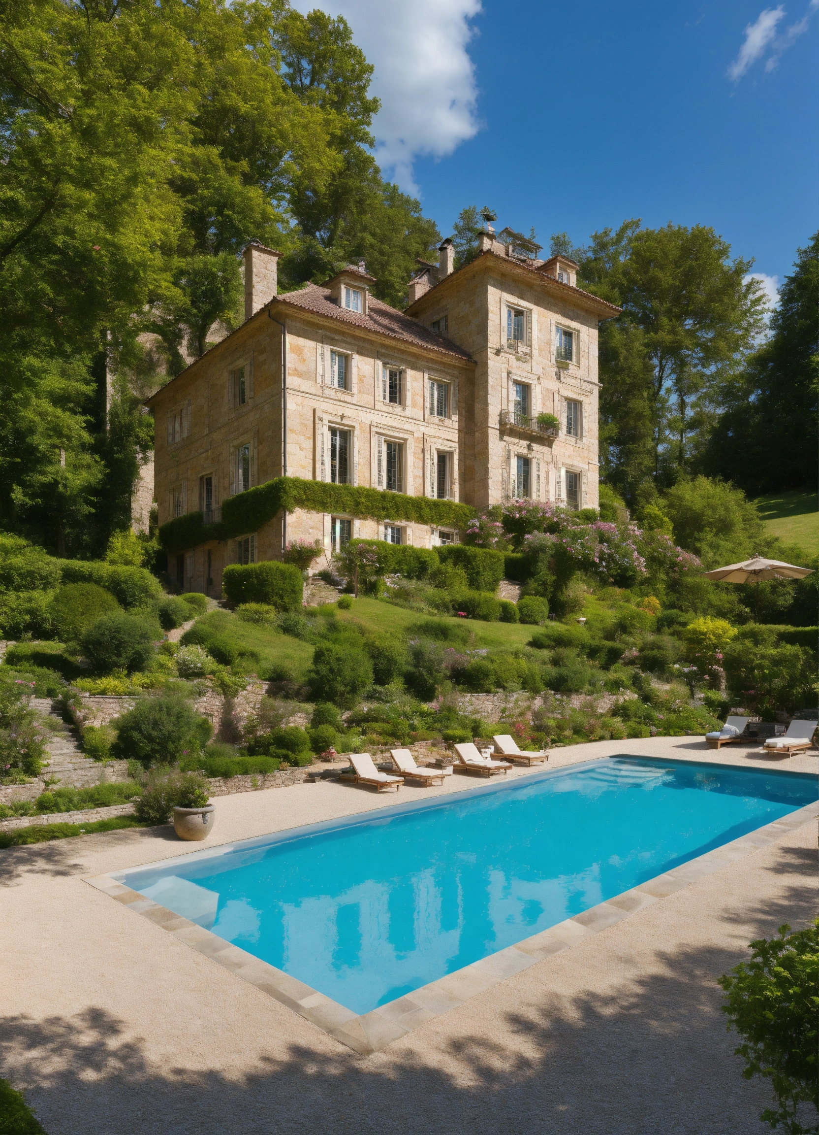 Lexica - Classic huge estate in wood and stone and interior with garden ...