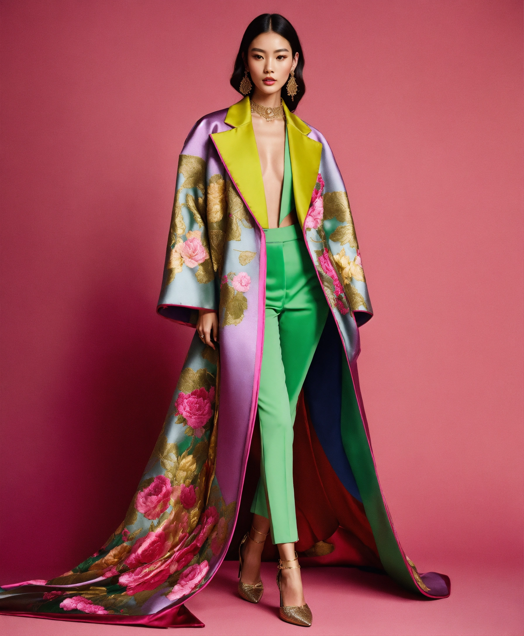 Lexica Ultra realistic full body photo of a stylish Japanese model walking the runway