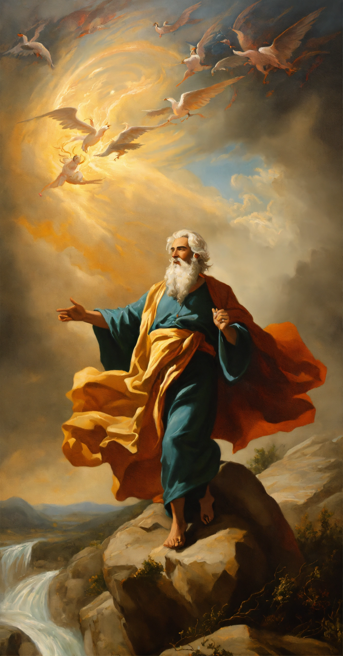 Lexica - Elijah the prophet caught in the majestic Whirlwind, high ...