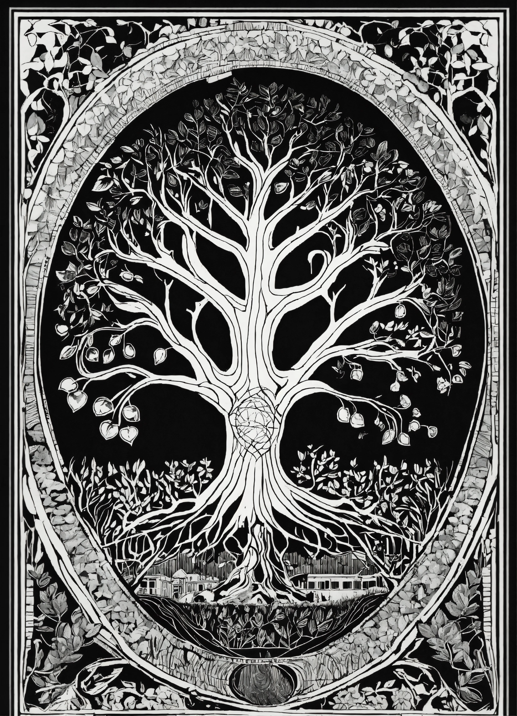 Lexica - Tree of life black and white no leaves