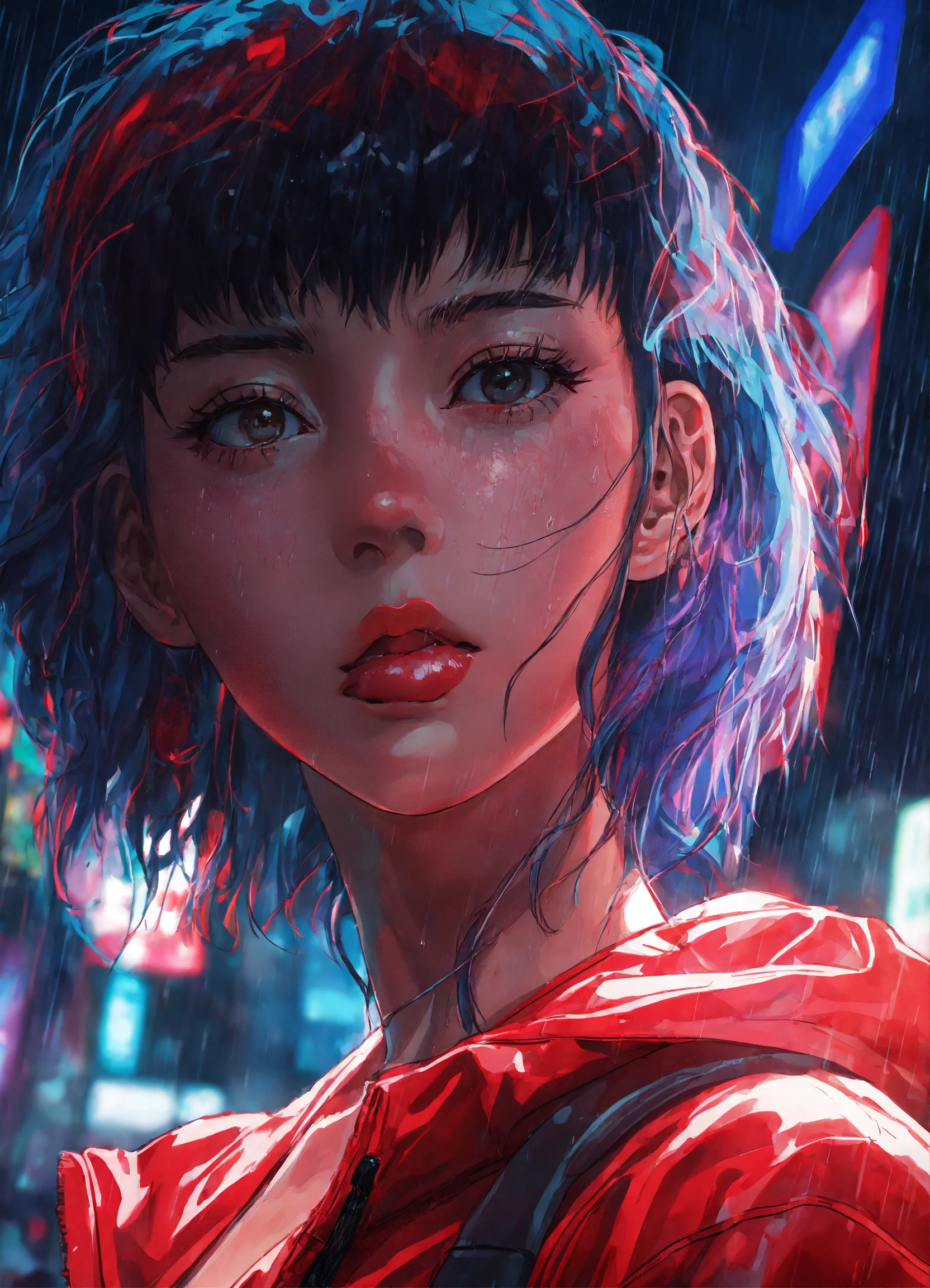Lexica - Anime art of ghost in the Shell, detailed scene, red, perfect ...
