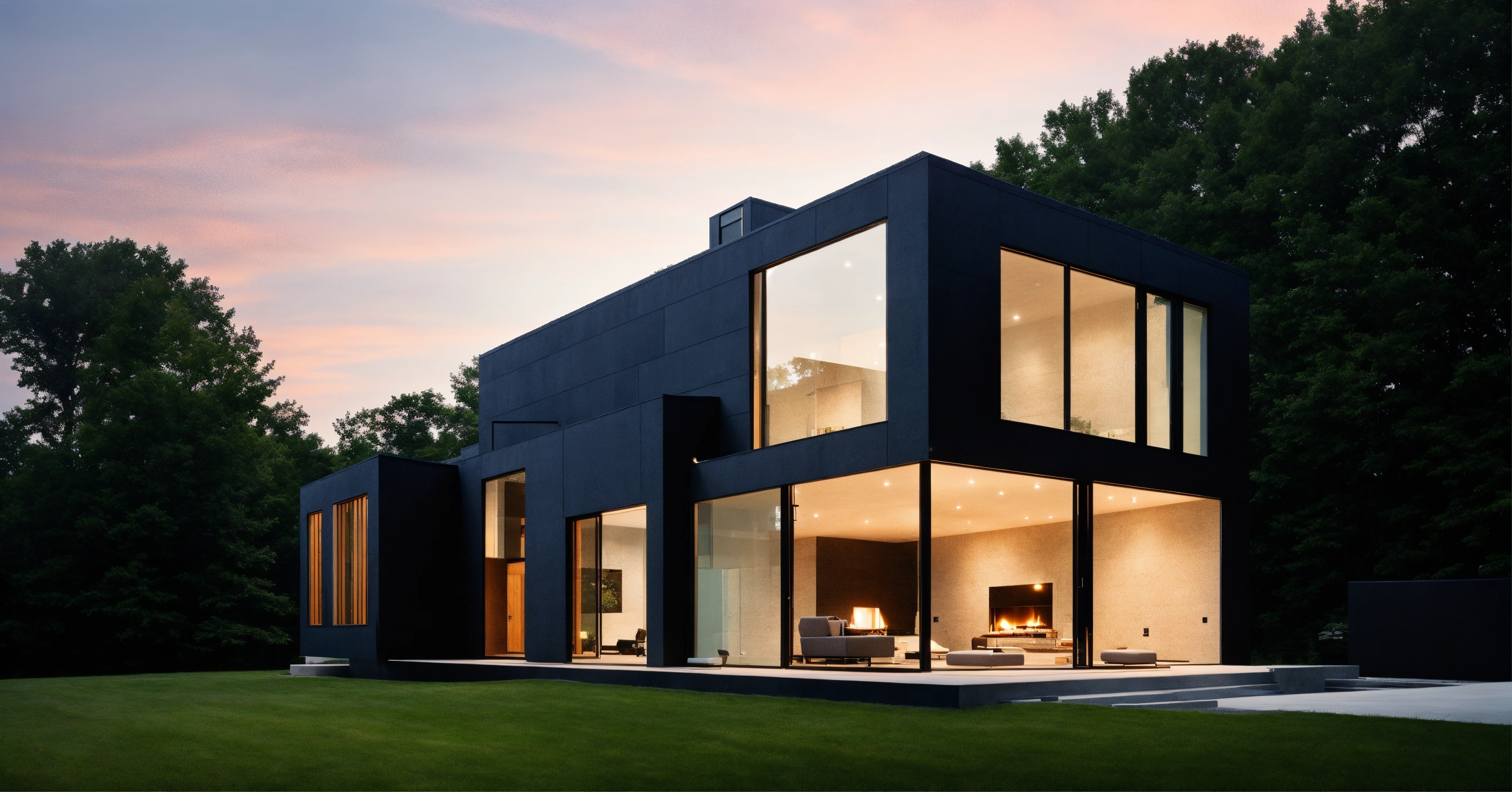 Image showcasing Lexica - Minimalist monolithic modern house in Ohio