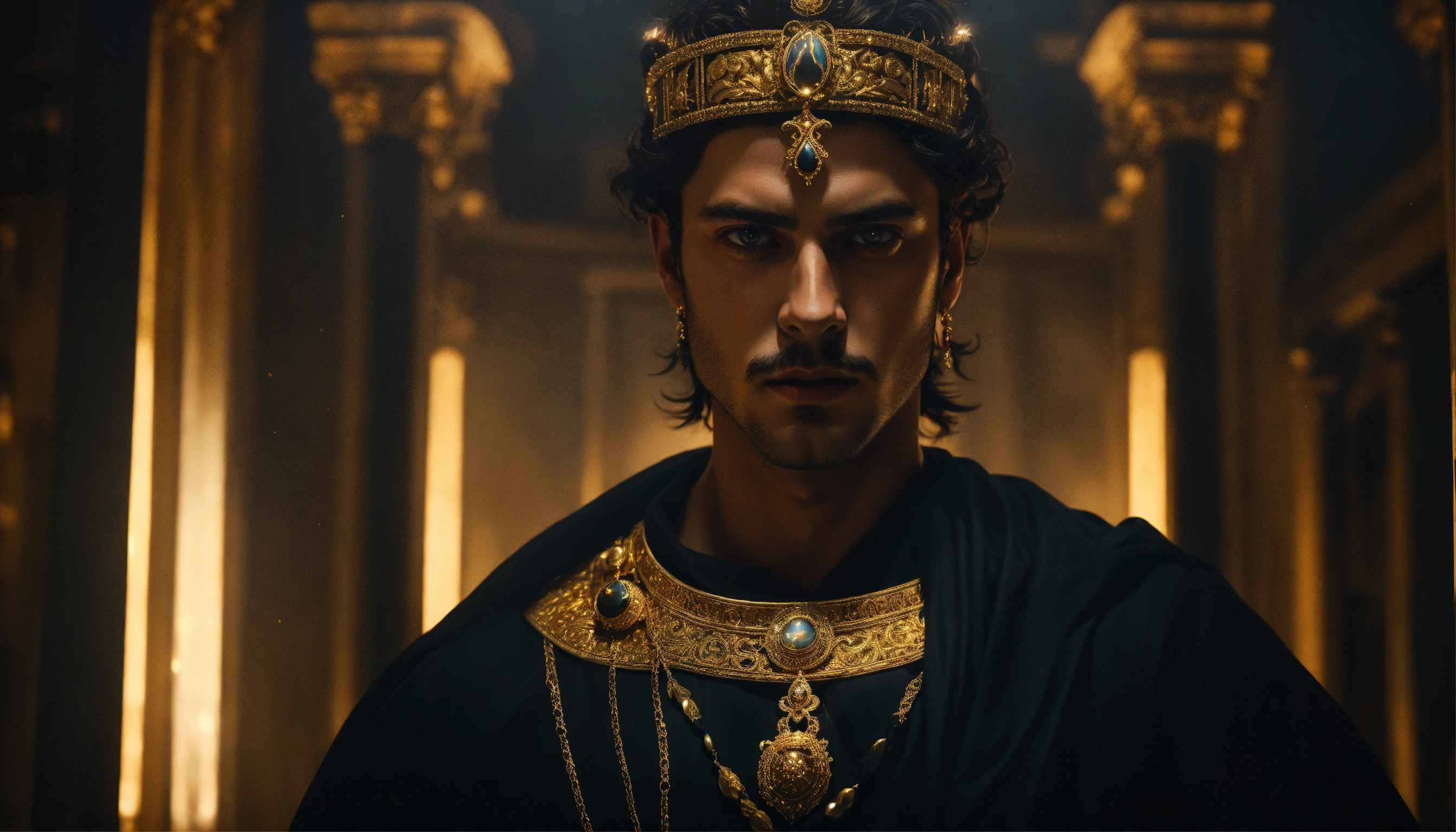 Lexica - Dark, mysterious and dramatic portrait of a young handsome ...