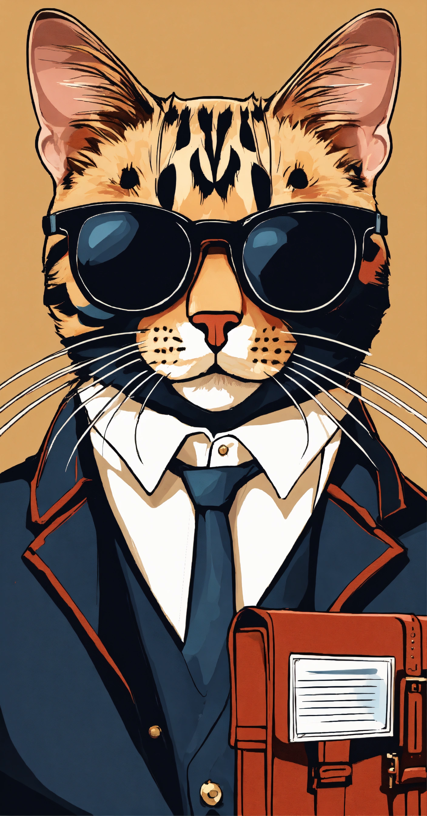 Lexica - Generate an image of a cat a spy mission as a secret agent ...