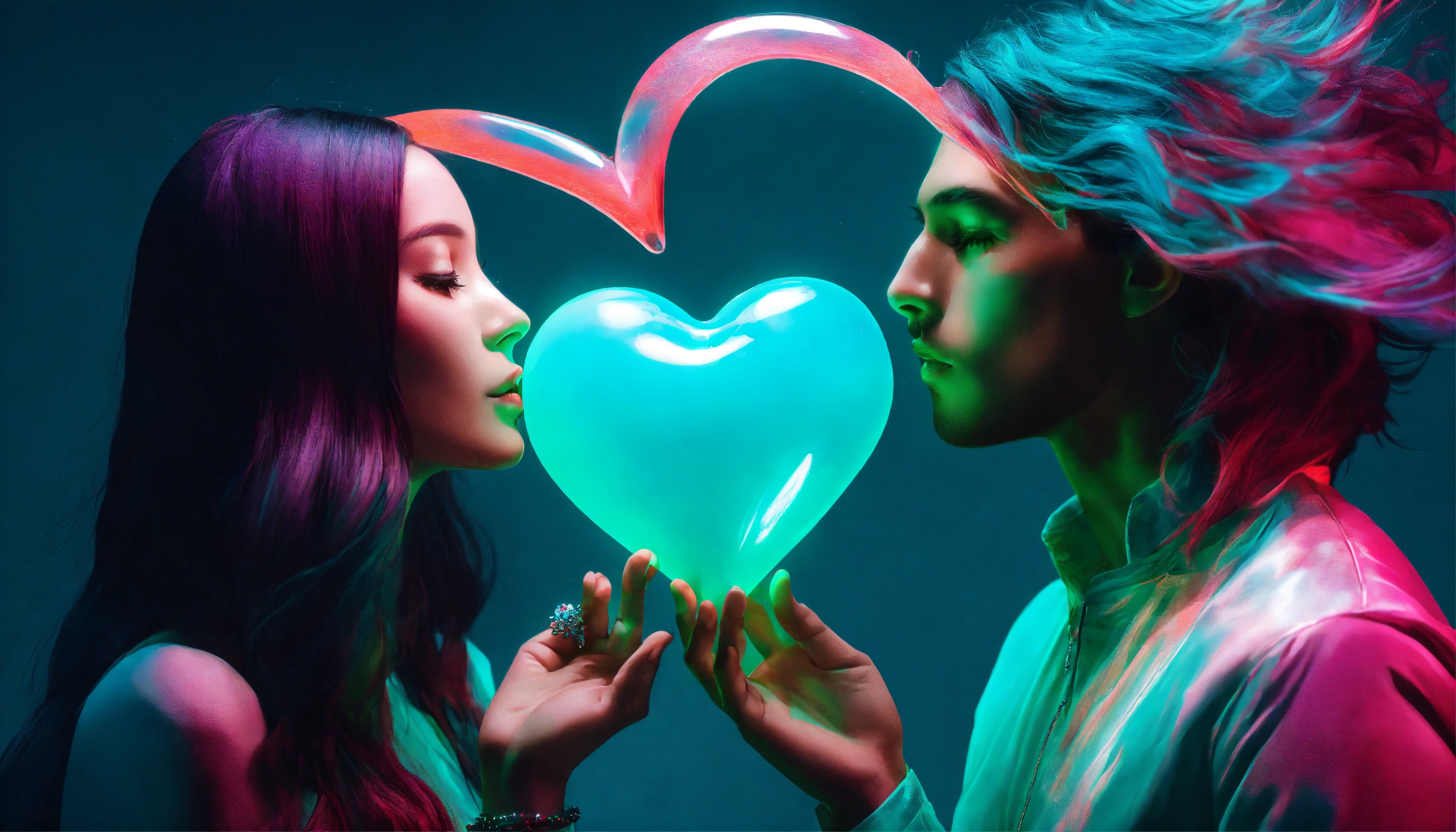 Lexica A female model wearing conceptual semiopaque epoxypropyl UV