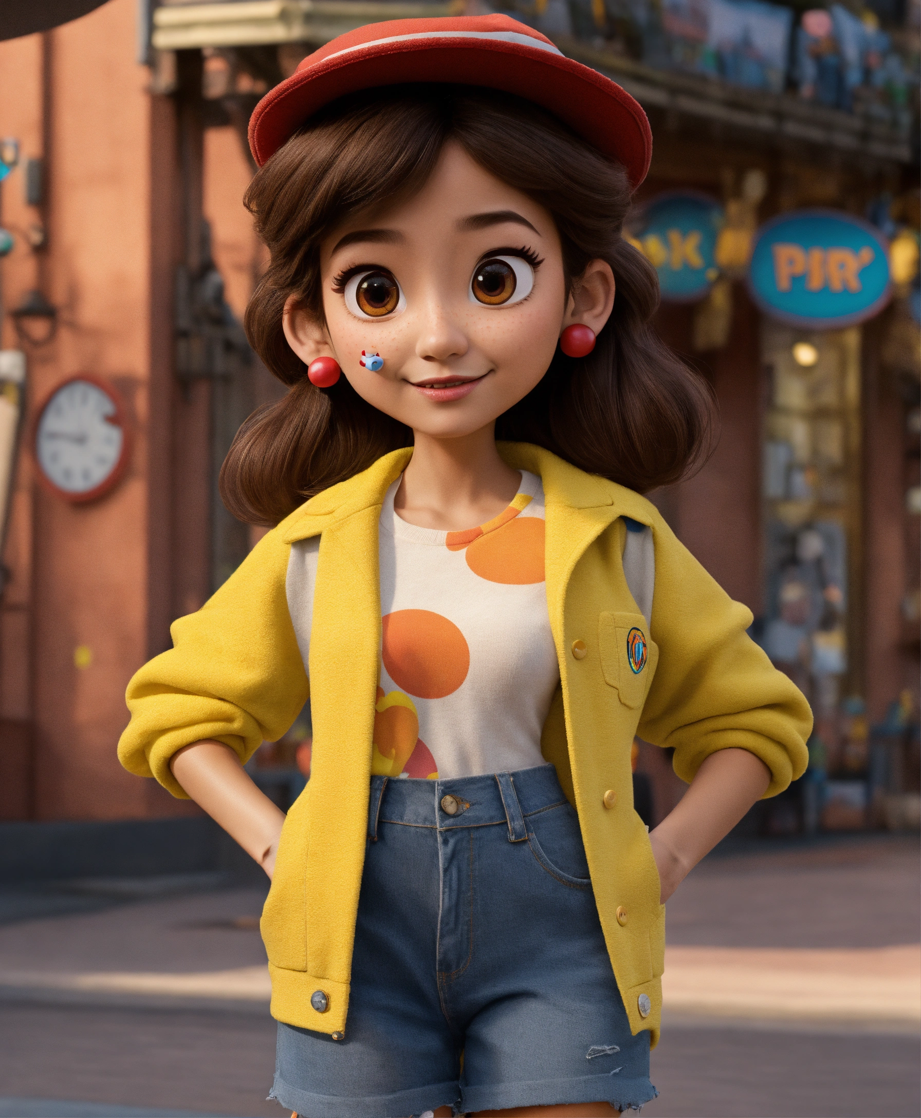 Lexica Linda Chica Estilo Pixar Estilo D Estilo Disney K Vestimenta Negra Postura