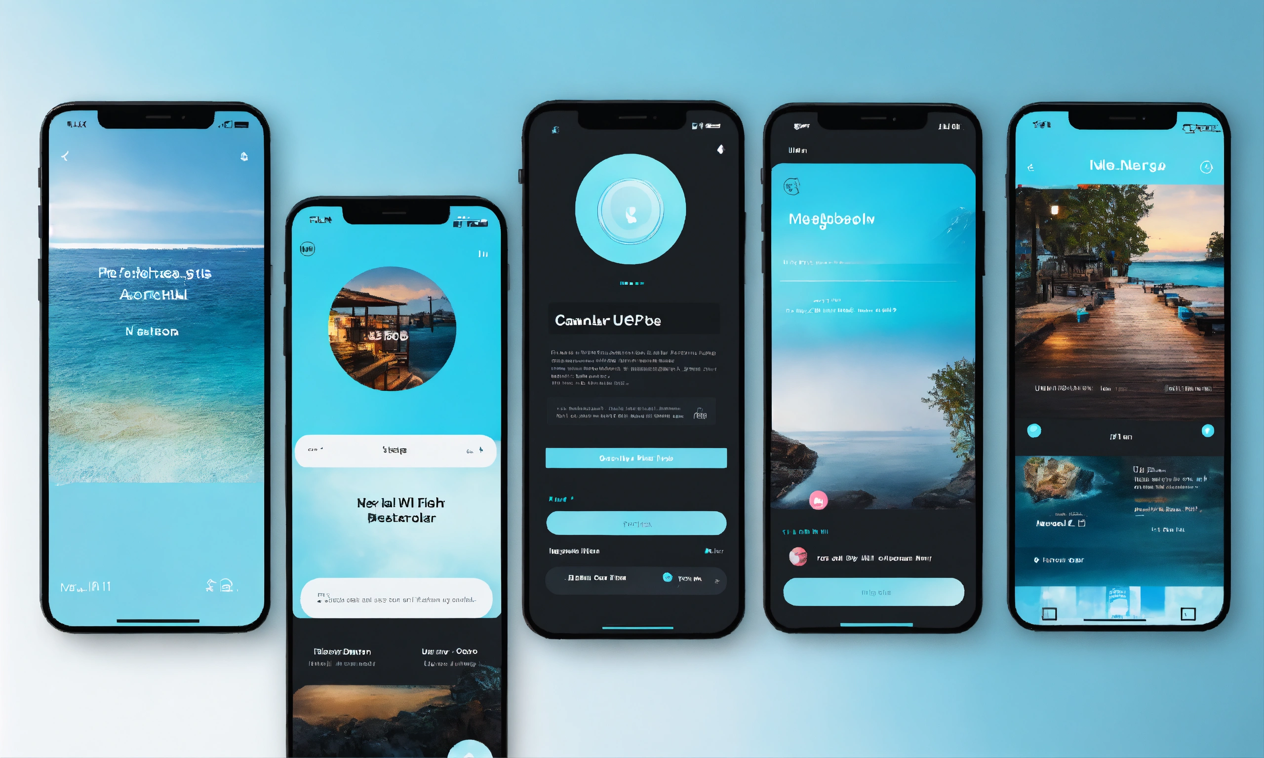 Lexica - Background for instagram reels ux/ui, light blue, black
