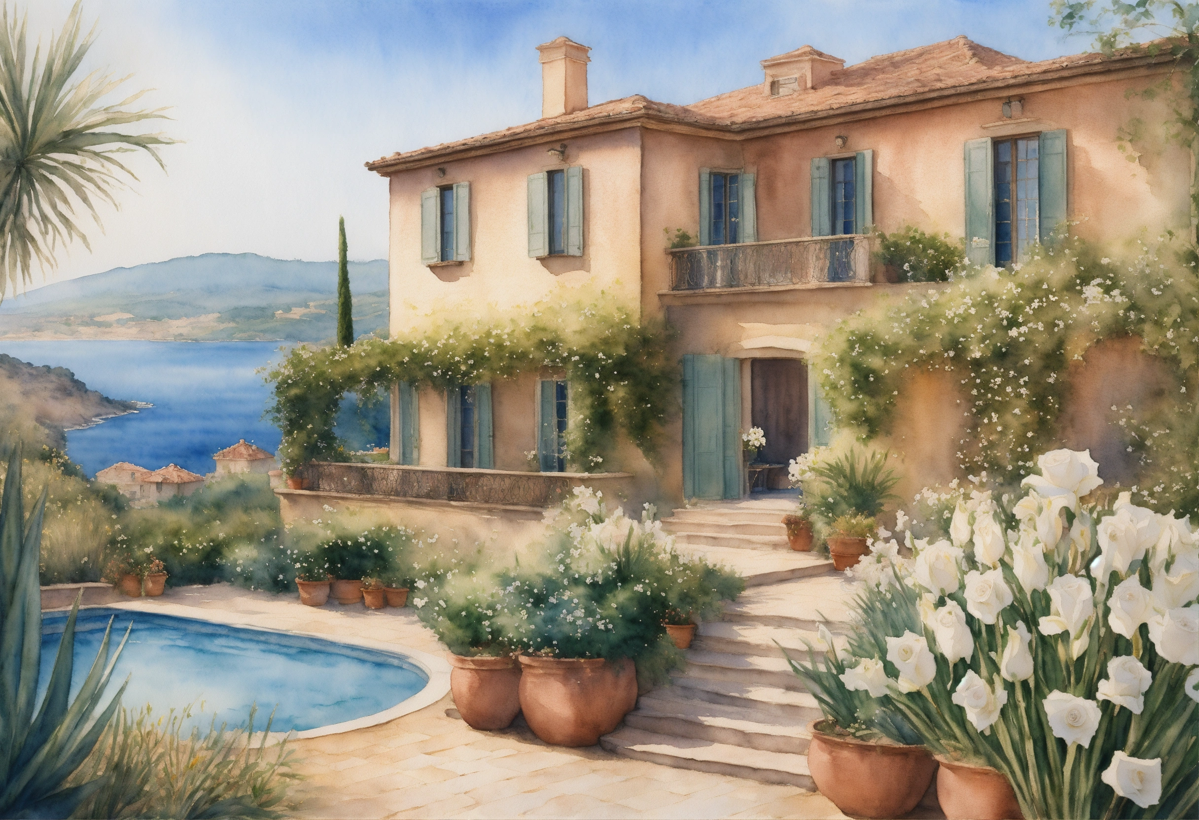 Lexica - Watercolour painting, pastel colours, warm light, intricate ...
