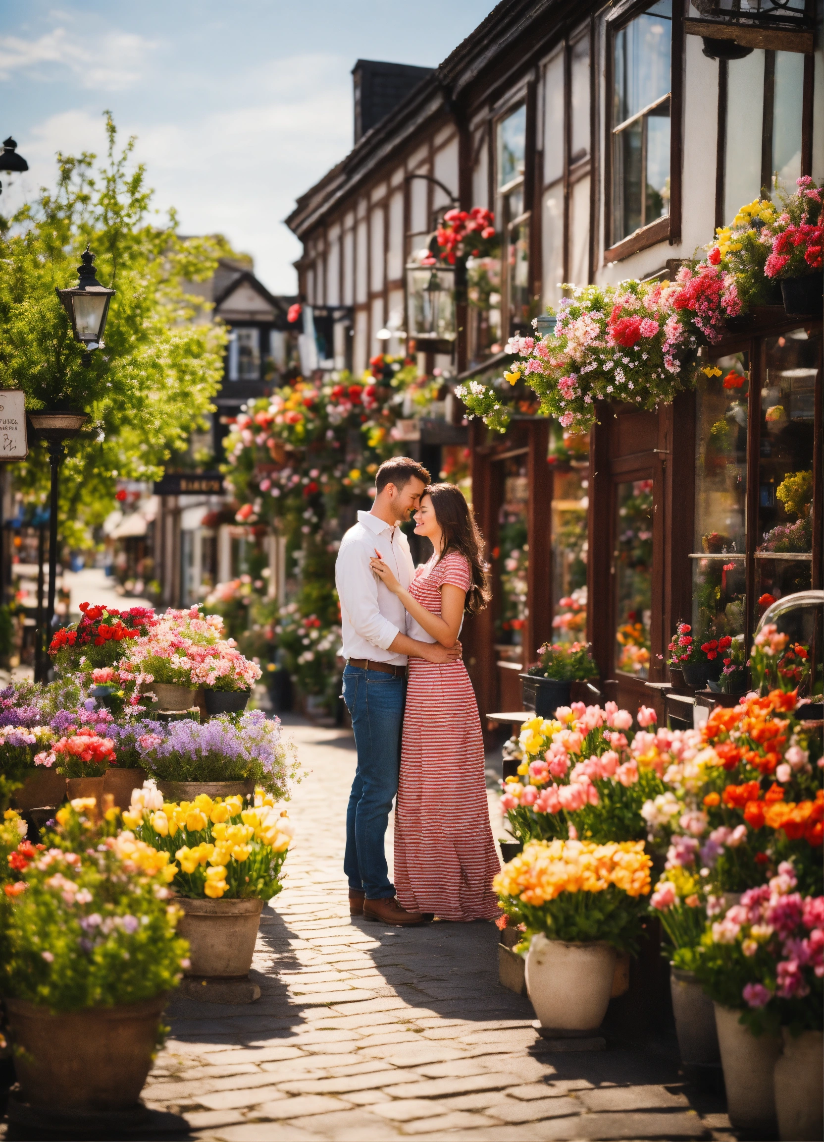 Lexica - A photo quality image for a small town spring romance with a ...