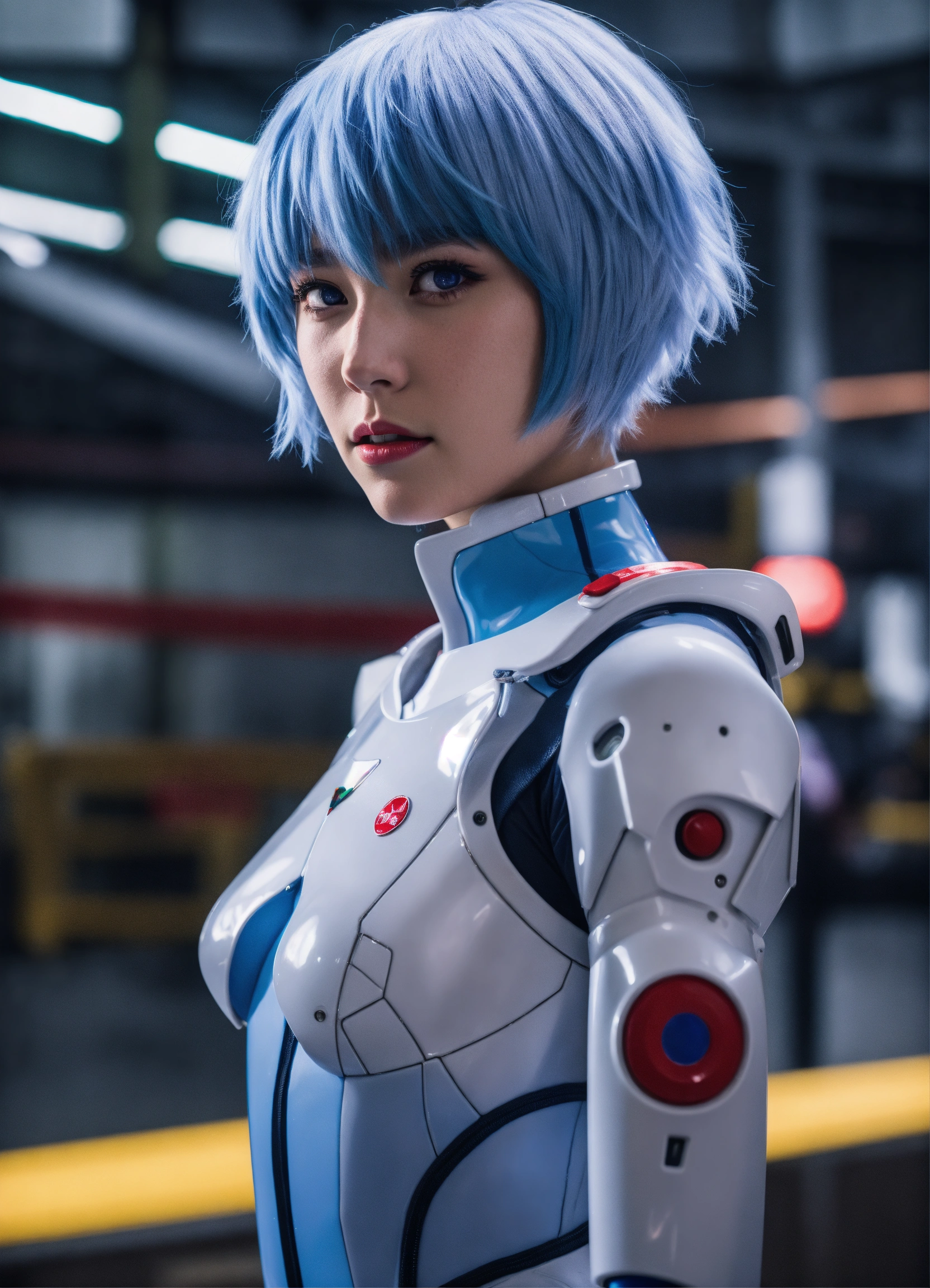 Lexica - Portrait photo of Rei Ayanami cosplay from Neon Genesis, 8k photo