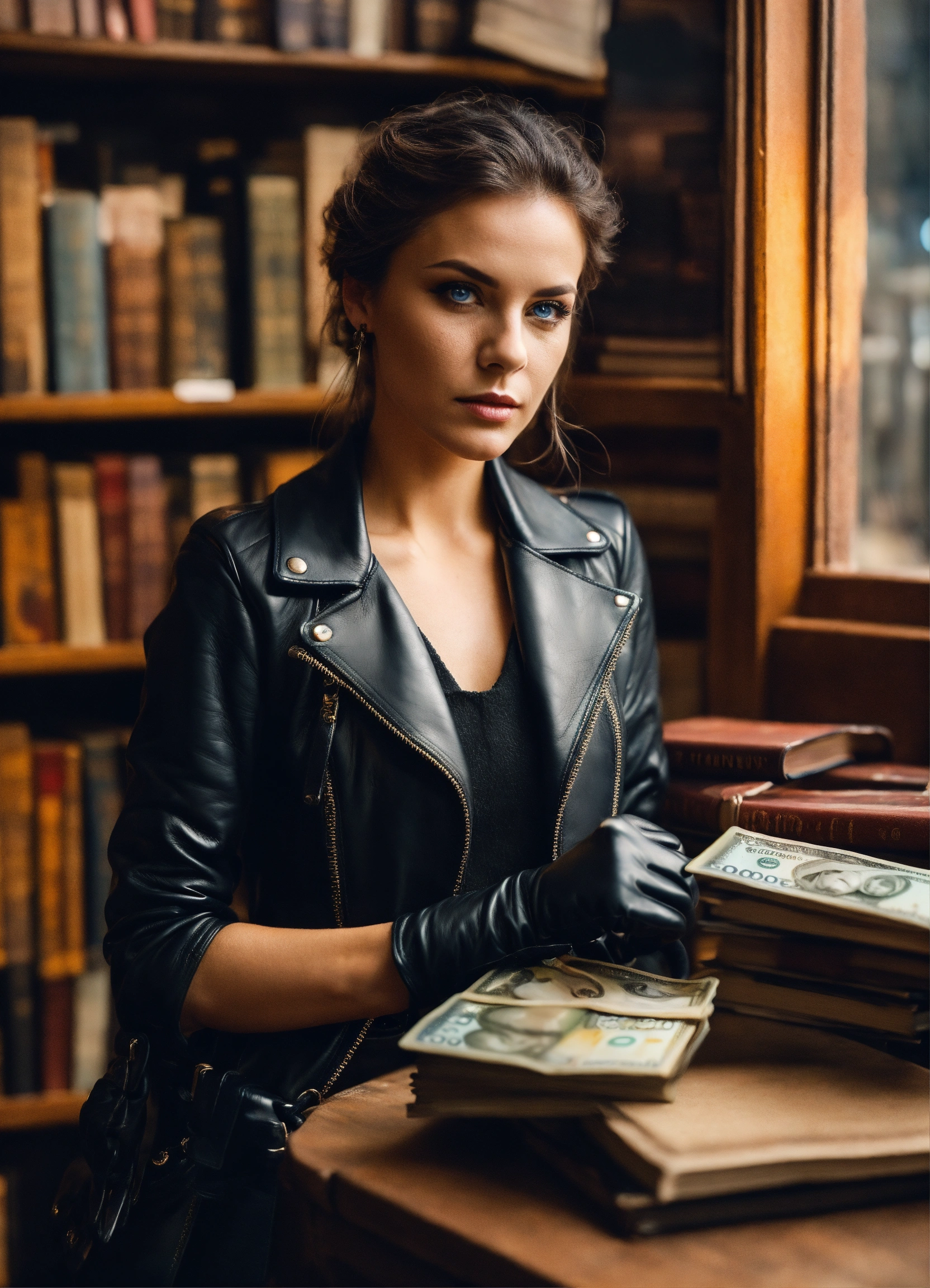 Lexica - Bookshop owner wearing black leather boots & gloves ...