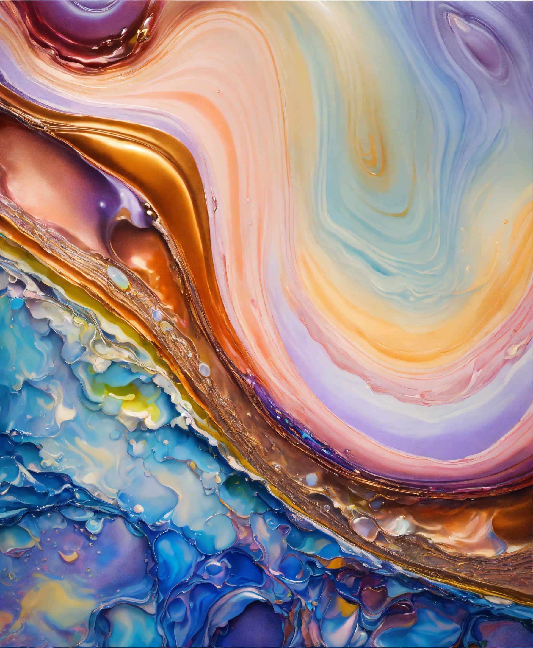 Lexica - Colorful abstract painting oil and water complex complicated ...