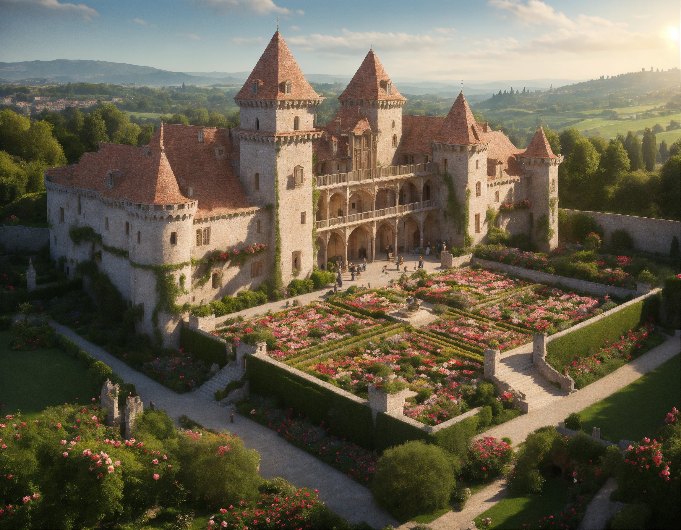 Lexica - Ultra realistic, photorealistic, palace of roses, medieval ...