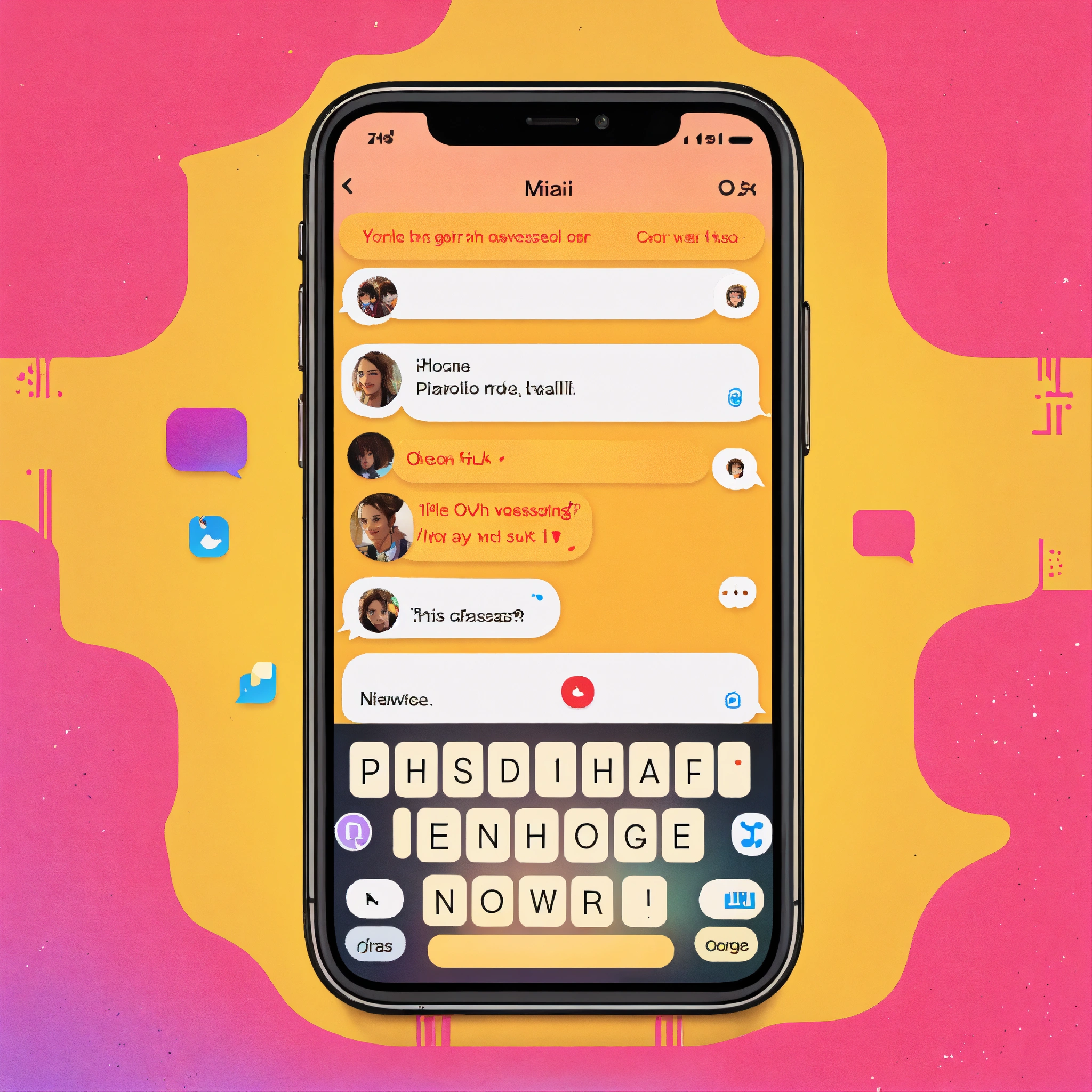 Lexica - Iphone with an open message conversation