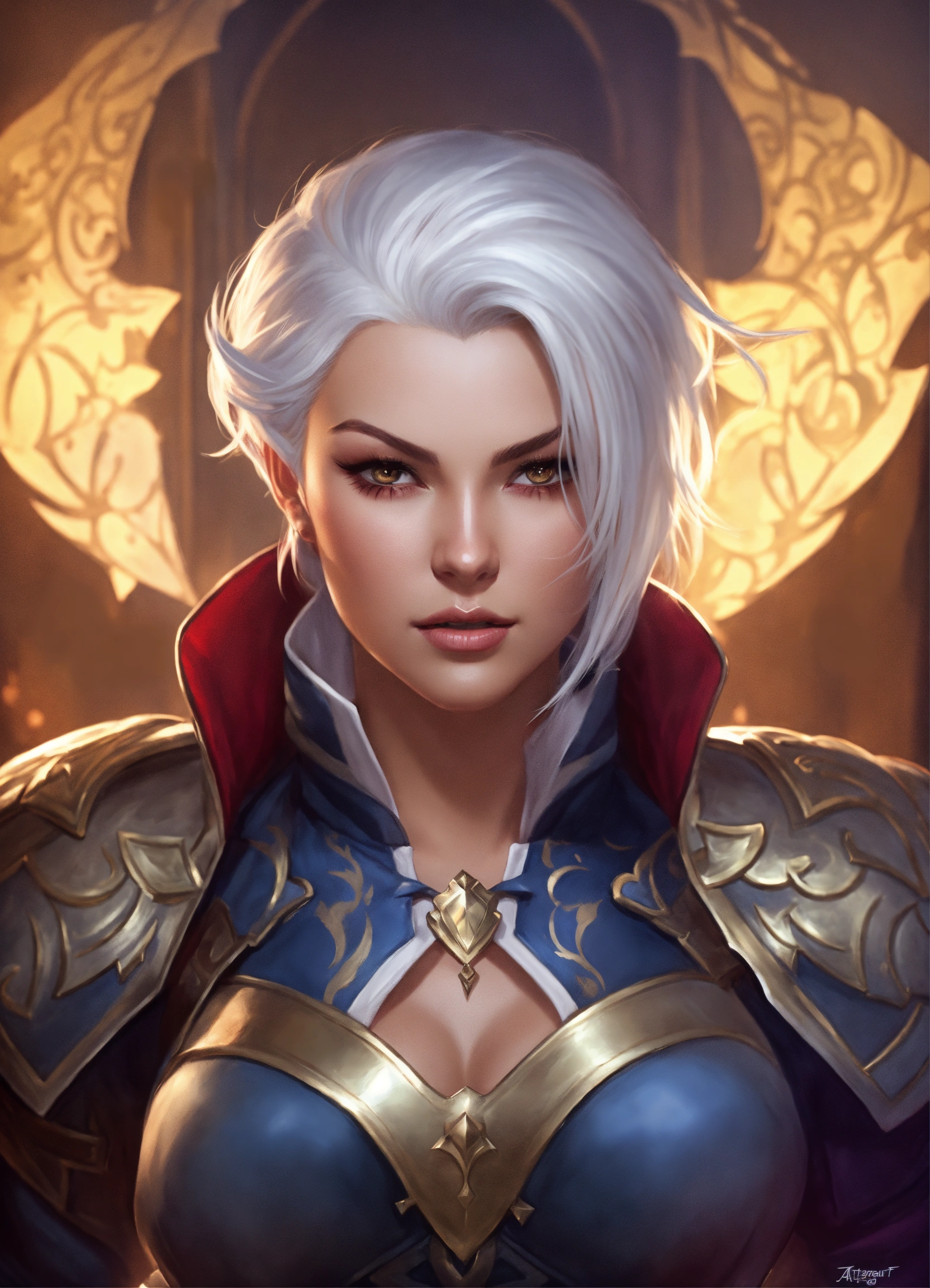 Lexica - Shadowheart from baldurs gate 3 with white hair, by artgerm