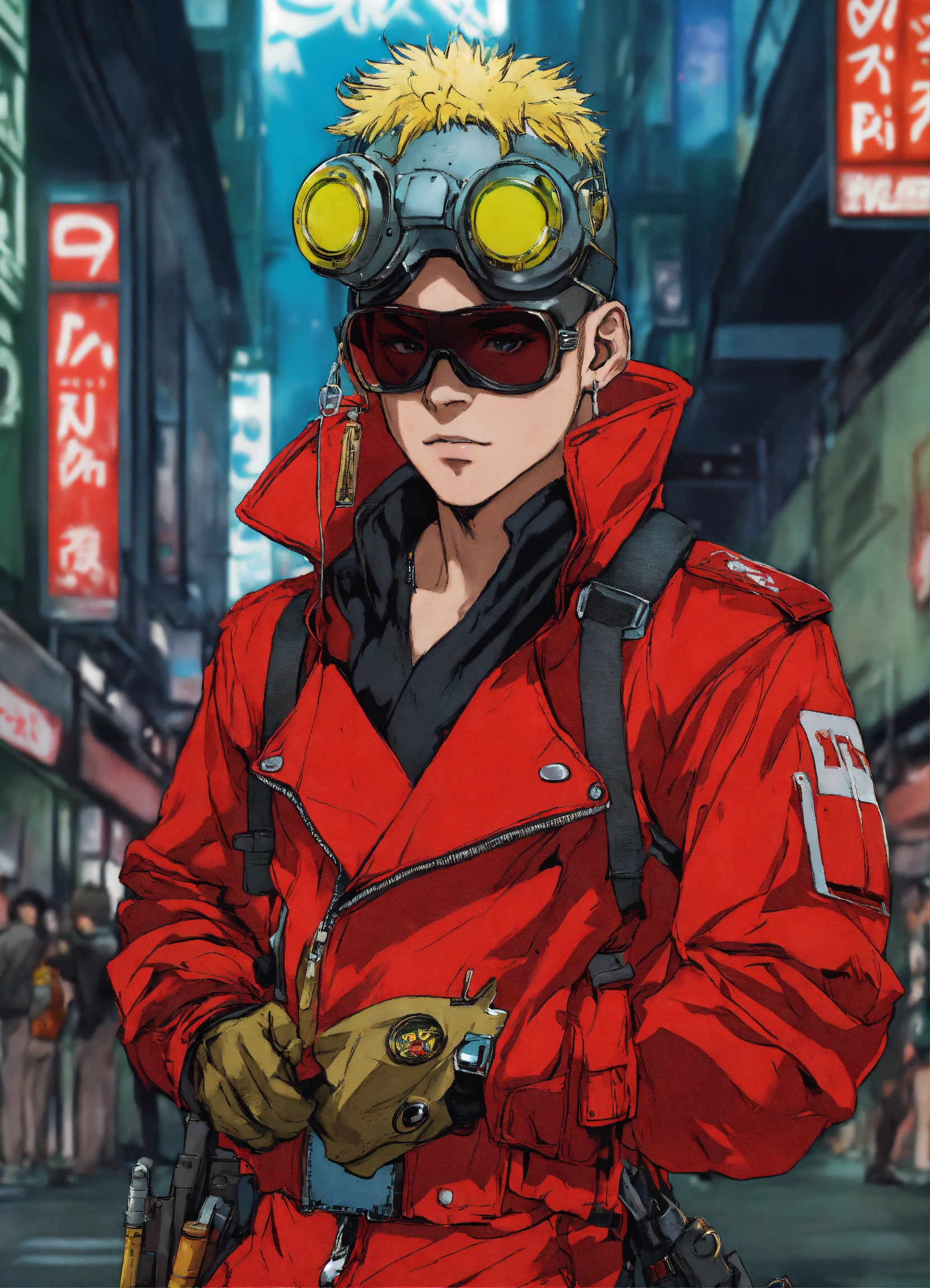 Lexica - Fashion Shoot of Toad as a cyber punk Akira Toad outfit in a ...
