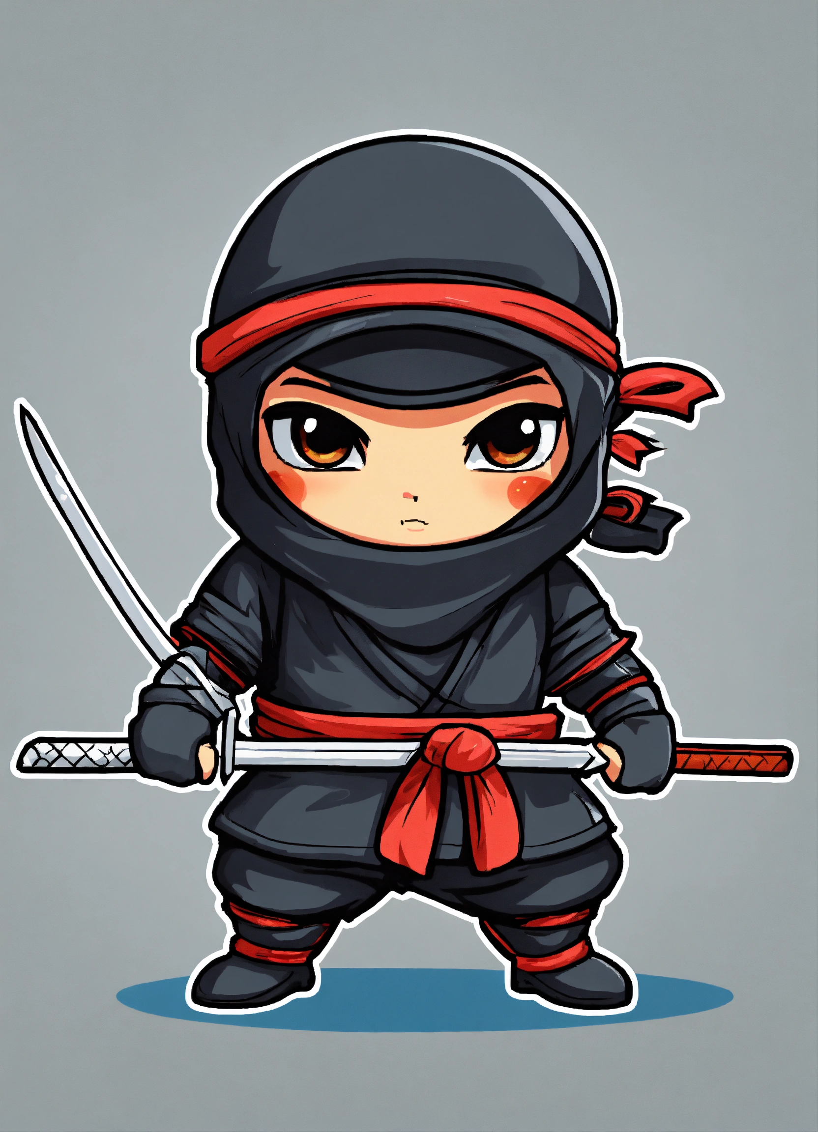 Lexica - Generate A Cute Ninja Illustration, 4k Resolution, Cartoon 