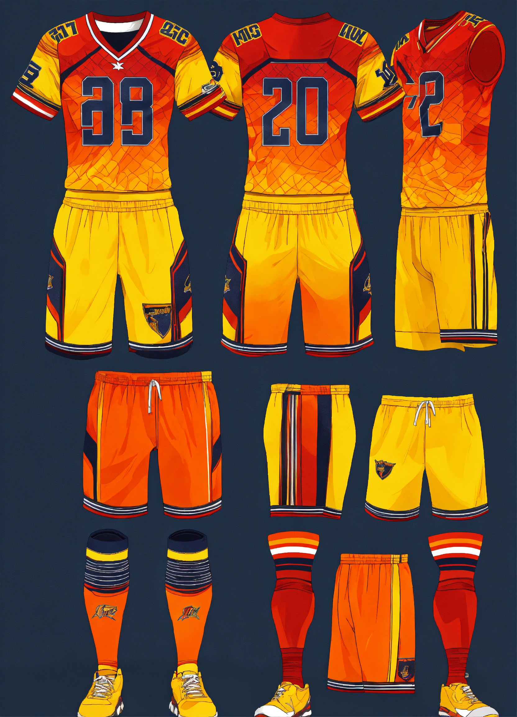 Lexica - Create a design for a sports football uniform that combines ...