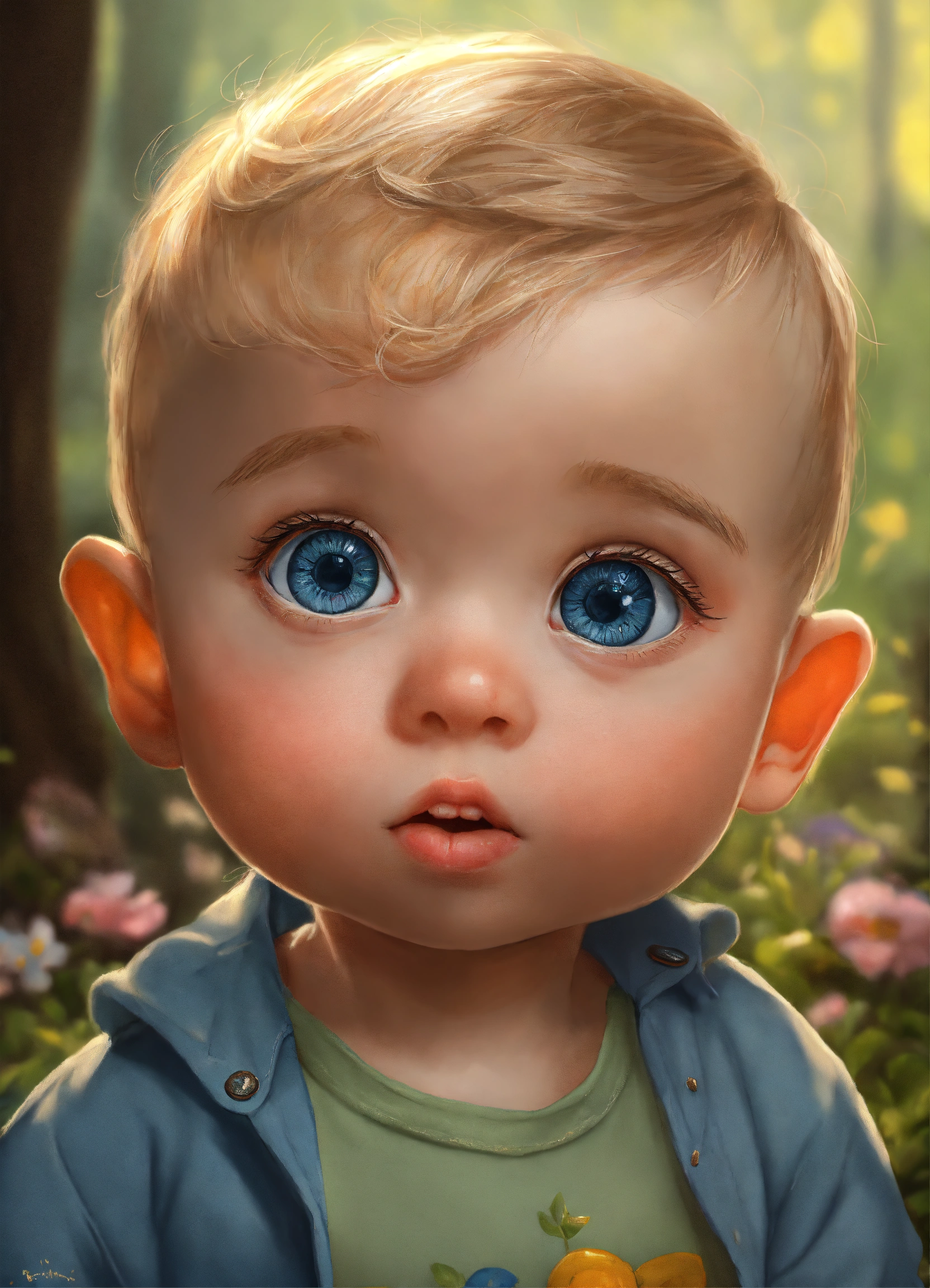 Lexica - Erling haland cute baby cartoon realist big eyes
