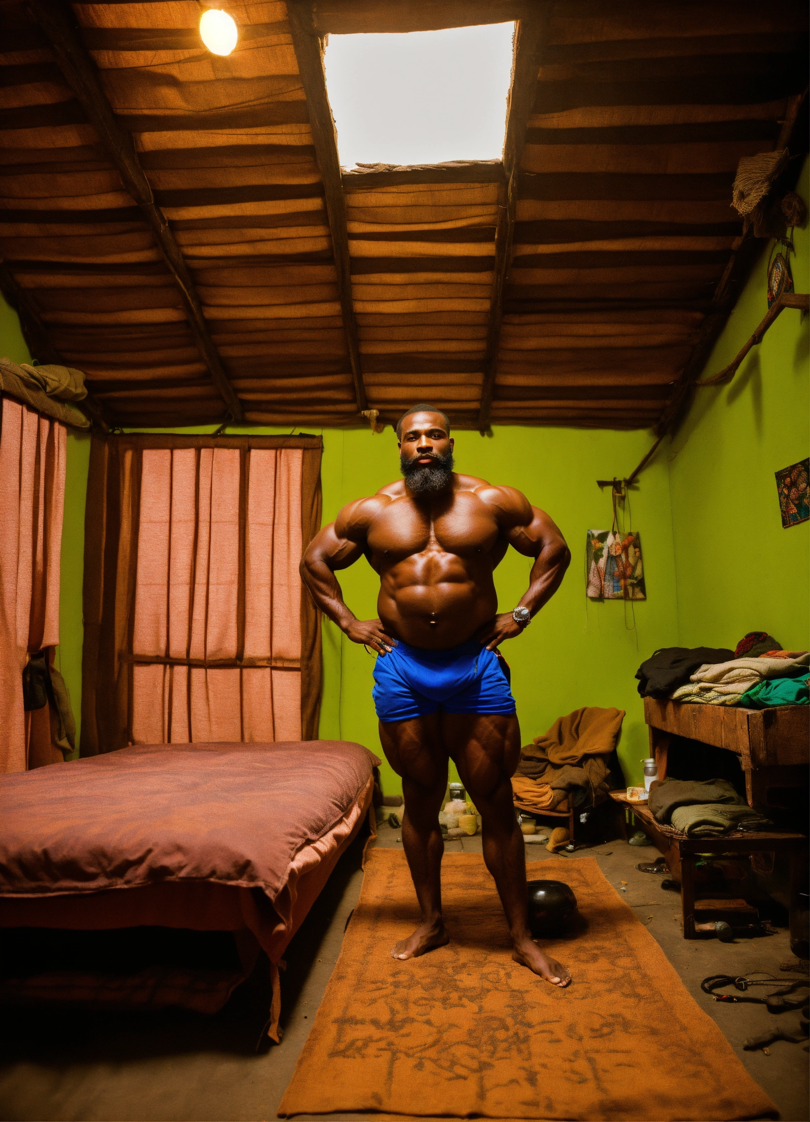 Lexica - Shrunk tiny bug size old Haitian bodybuilder tooth fairy kali ...