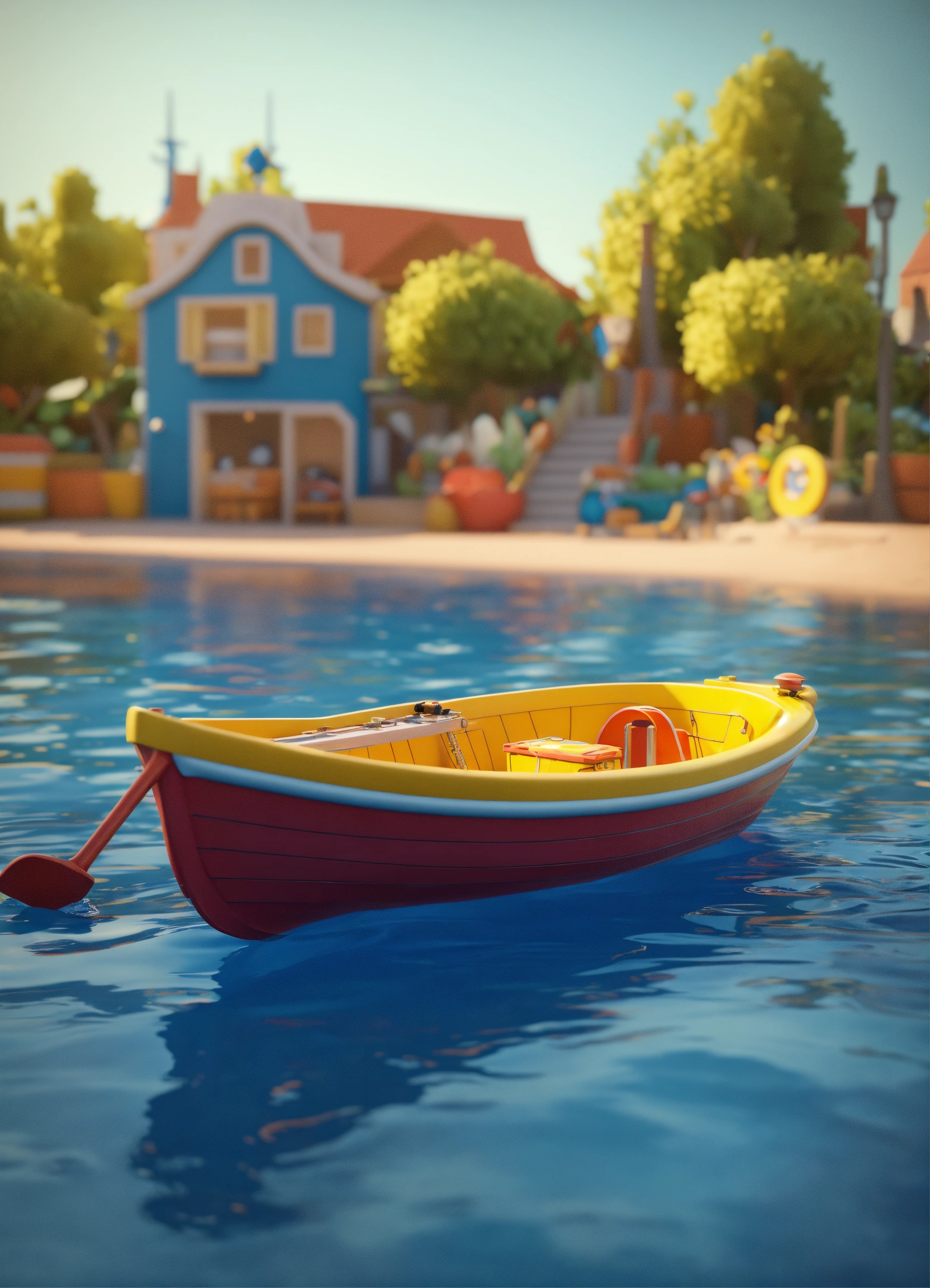 lexica-a-small-boat-for-kids-to-play-realistic-vivid-colors-octane