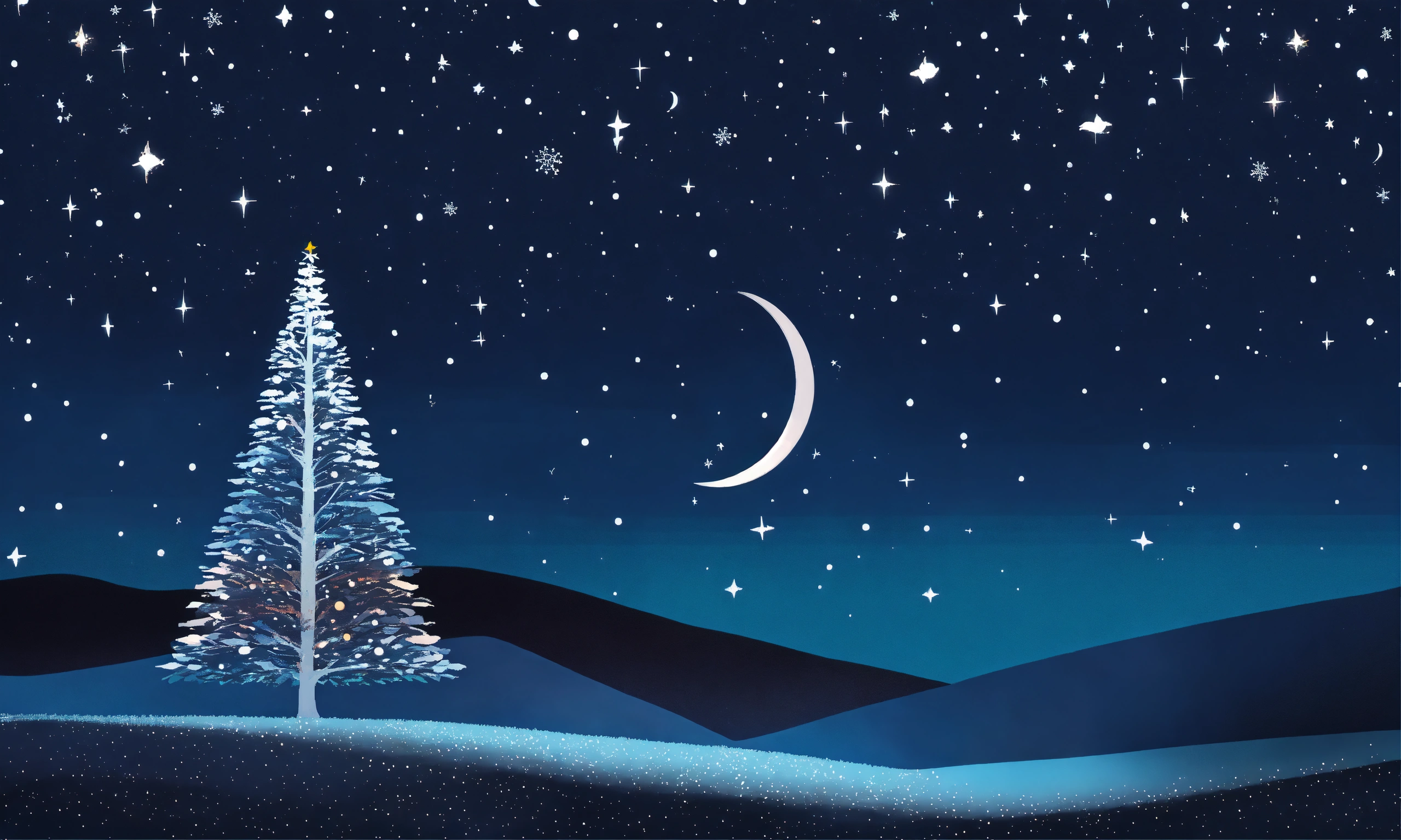 Lexica - Design a modern and minimalistic Christmas card with a serene ...