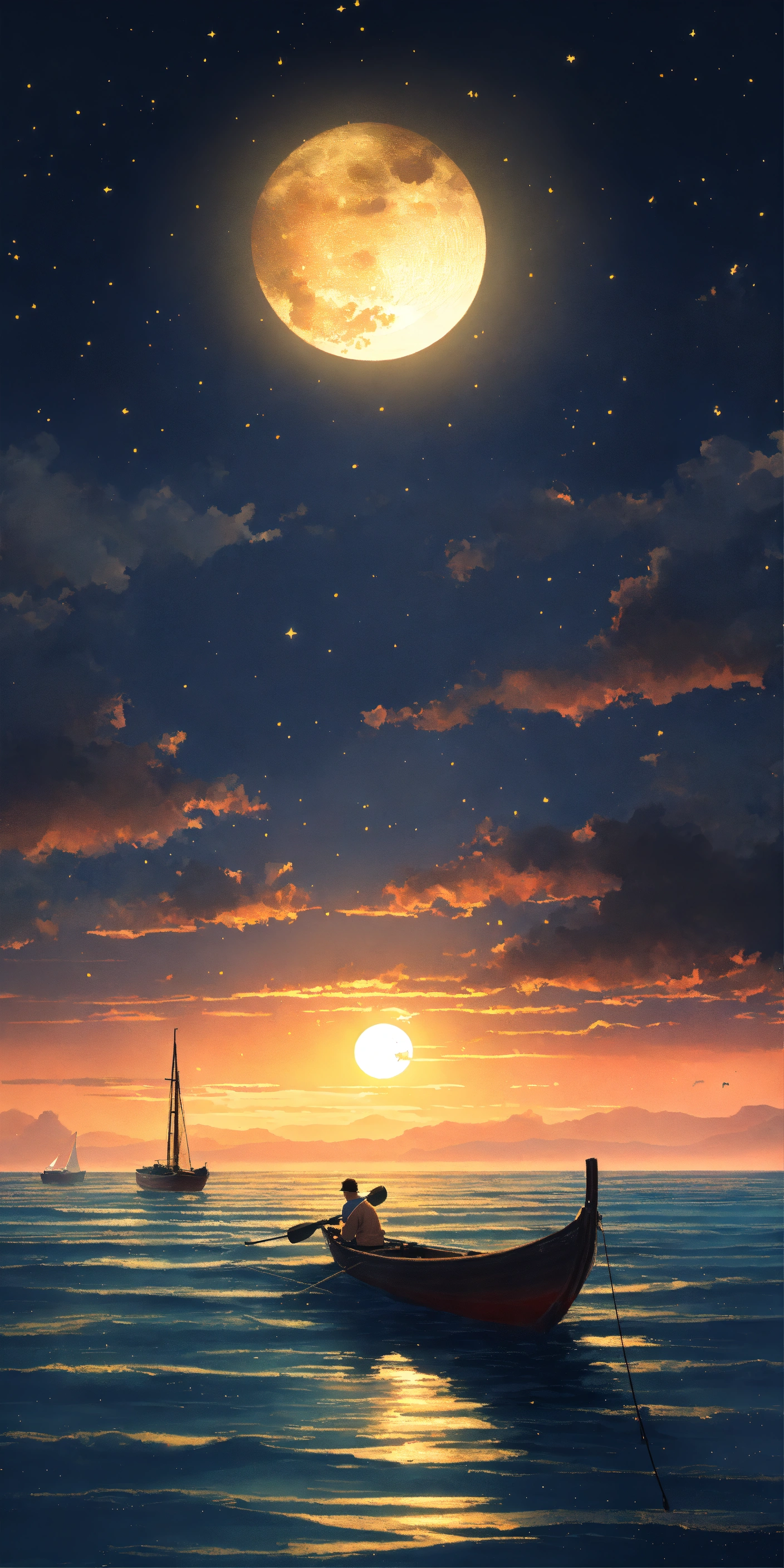 Lexica - An evening in the midst of the boundless, vast, and calm sea ...