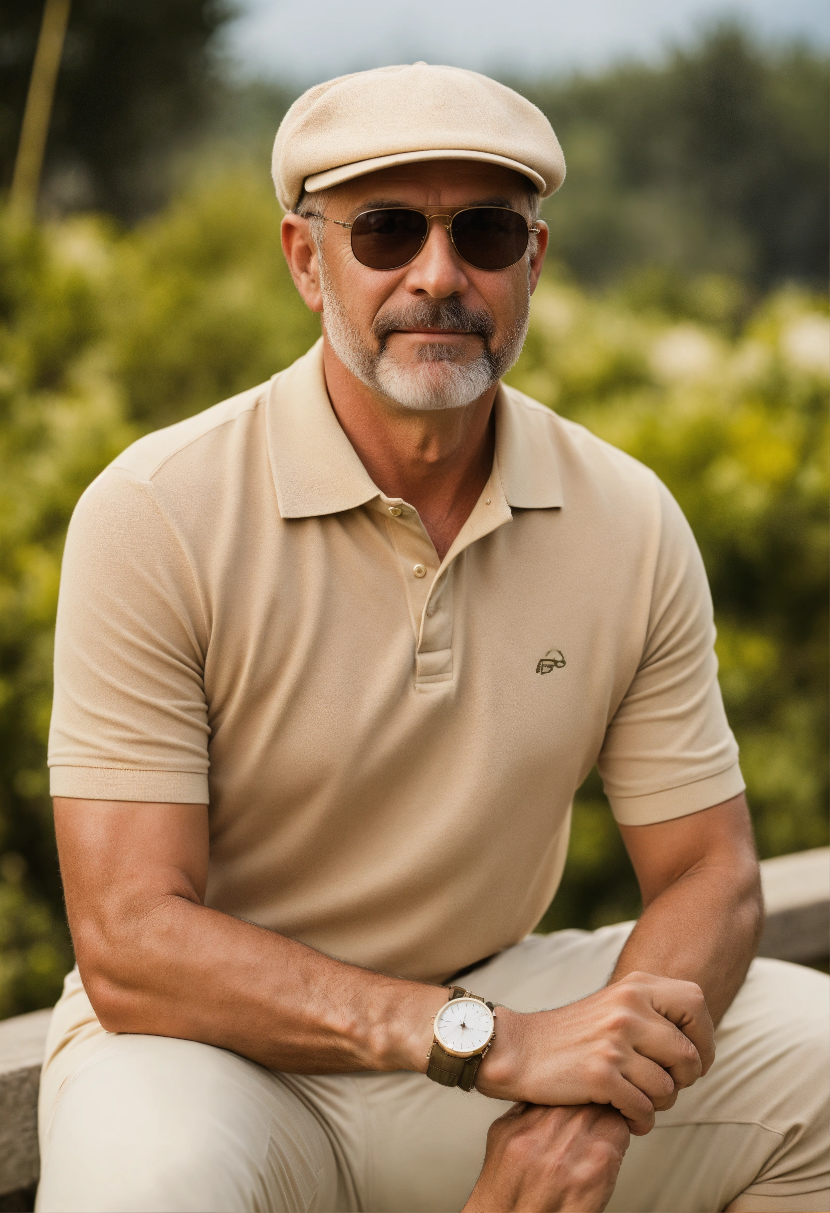 lexica-outdoor-portrait-of-a-50-year-old-rich-man-wearing-a-beige-polo